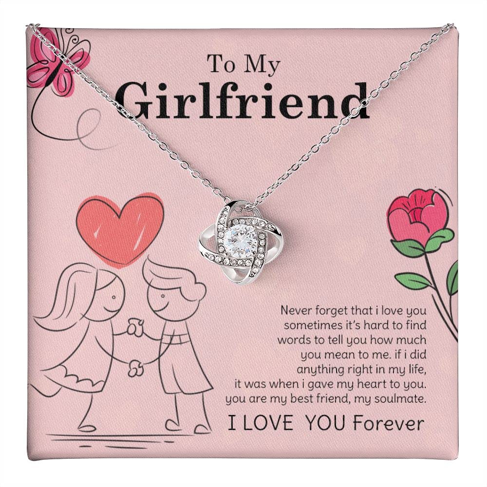Love Knot Pendant Necklace for Girlfriend - Romantic Sterling Silver Jewelry Gift for Birthday, Anniversary, Valentine's Day & Christmas | Perfect for Date Nights, Proposals & Special Occasions