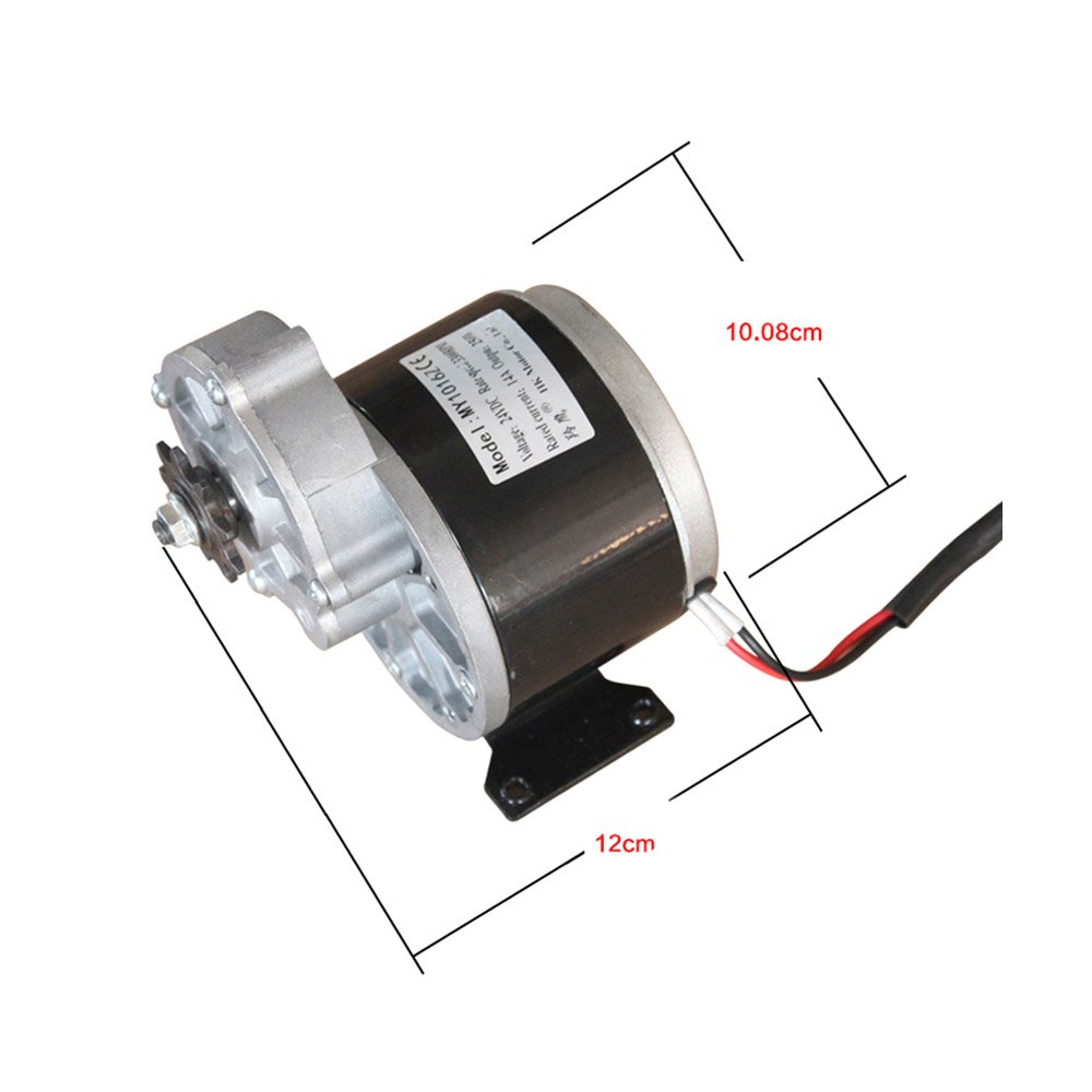 24V 250W Brush Gear Motor for Electric Tricycle, Bicycle, DIY Projects - Perfect for Home Appliances, Boats, and Automotive Applications