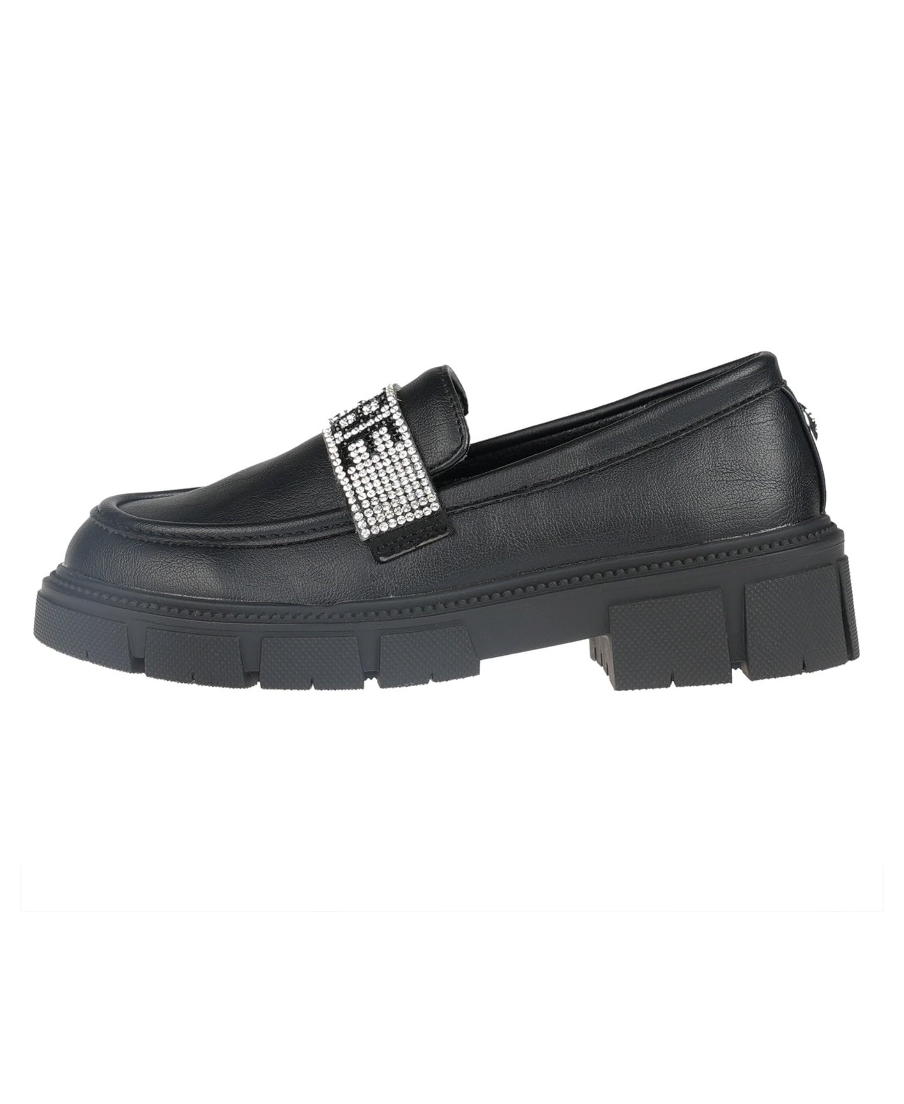 Bebe Girl's Mary Jane Loafers - Patent Leather Platform School Shoes for Girls (Black) | Comfortable Casual Uniform Shoes for Little & Big Kids | Perfect for School, Parties & Everyday Wear