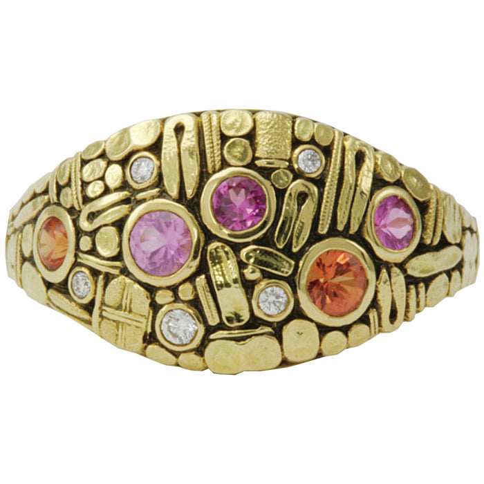 Alex Sepkus Curious Characters Dome Large Ring R 146SA - Unique Handcrafted Jewelry for Women, Statement Fashion Ring for Parties & Special Occasions