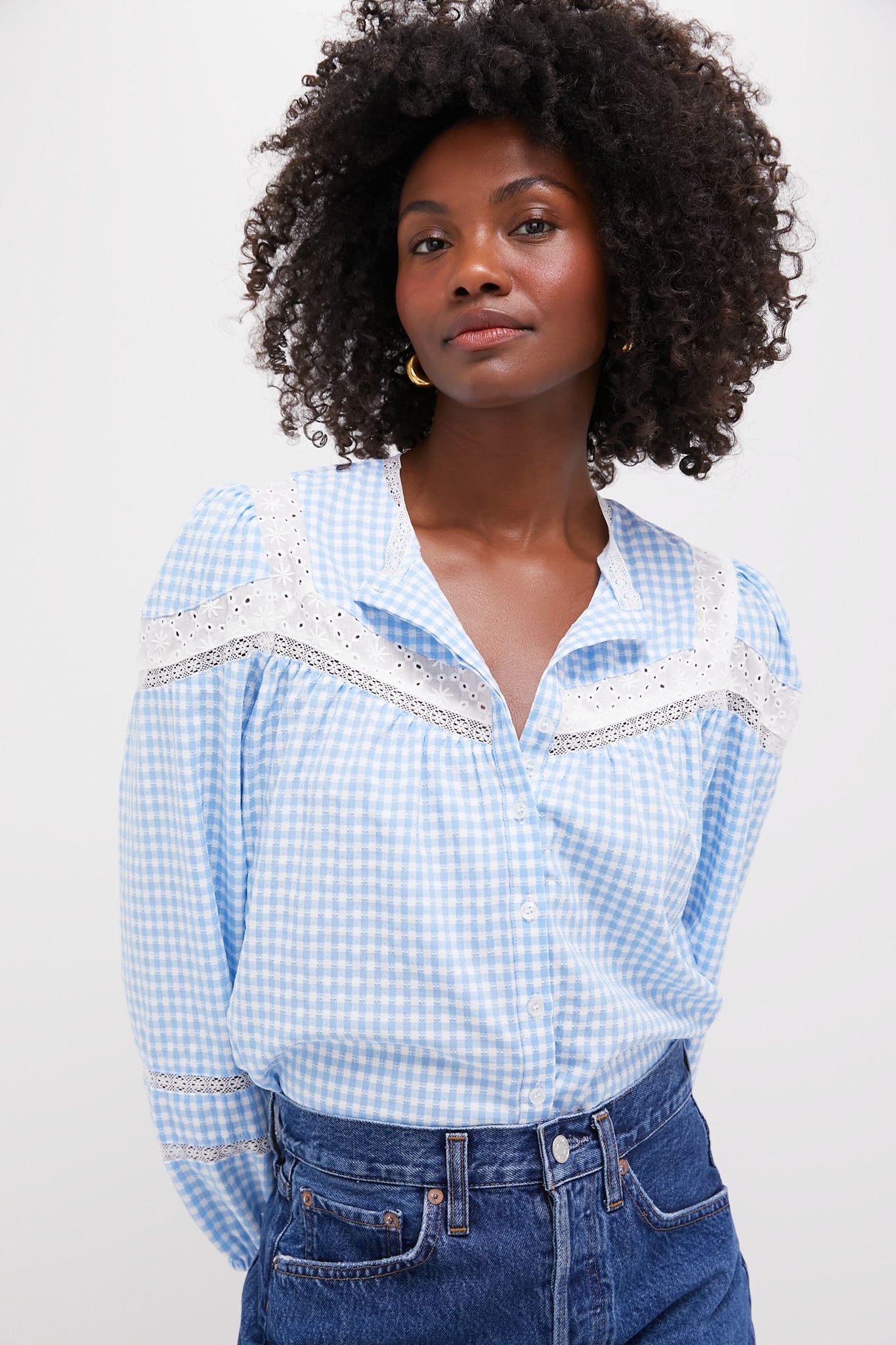 Blue Pamela Shirt for Women | Stylish Casual Button Down Top | Perfect for Office, Date Night & Everyday Wear