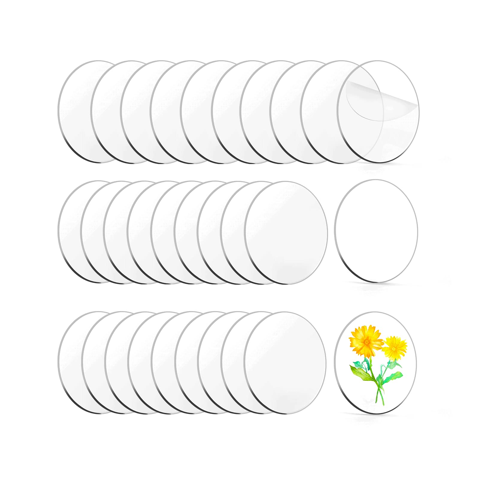 30 Pieces Clear Acrylic Circles - 4 Inch Round Acrylic Blanks for DIY Crafts, Easter Halloween Christmas Ornaments, Home Decor & Party Supplies - Perfect for Scrapbooking, Jewelry Making & Art Projects