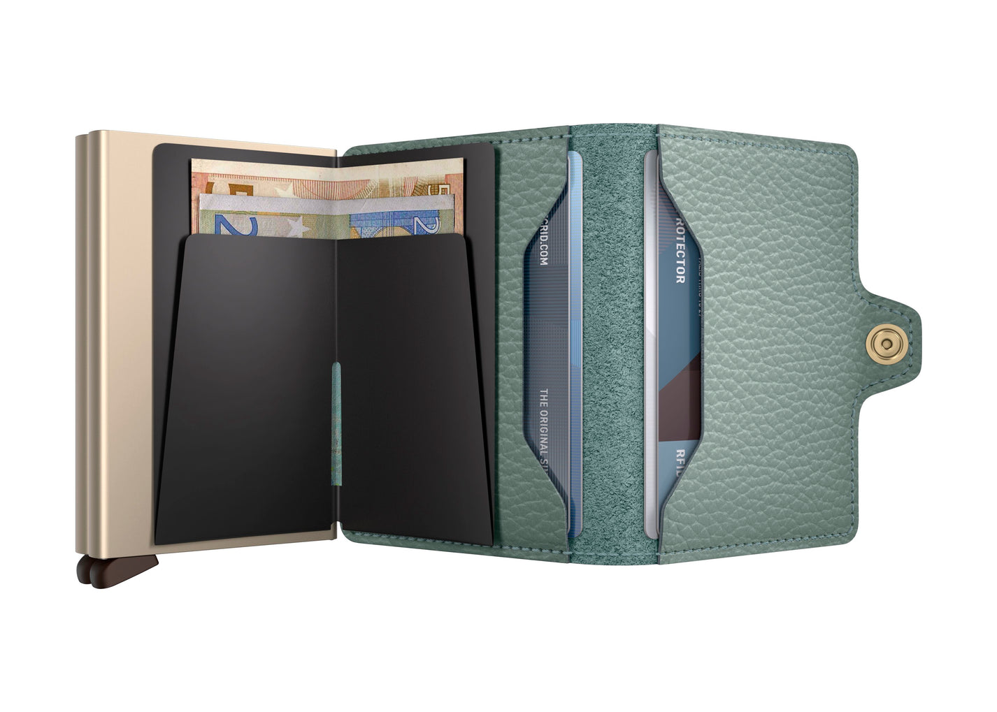 SECRID Twinwallet Pebble - Slim RFID Blocking Leather Wallet for Men & Women | Travel & Everyday Use