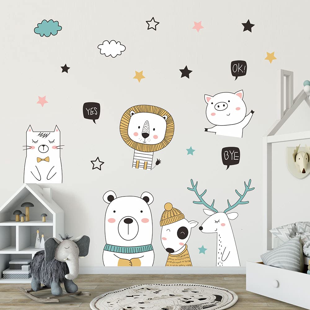 Kids & Pet Wall Stickers - Removable Decorative Vinyl Wall Decals for Nursery, Living Room & Bedroom - Fun Home Decor for Children's Rooms & Pet Spaces