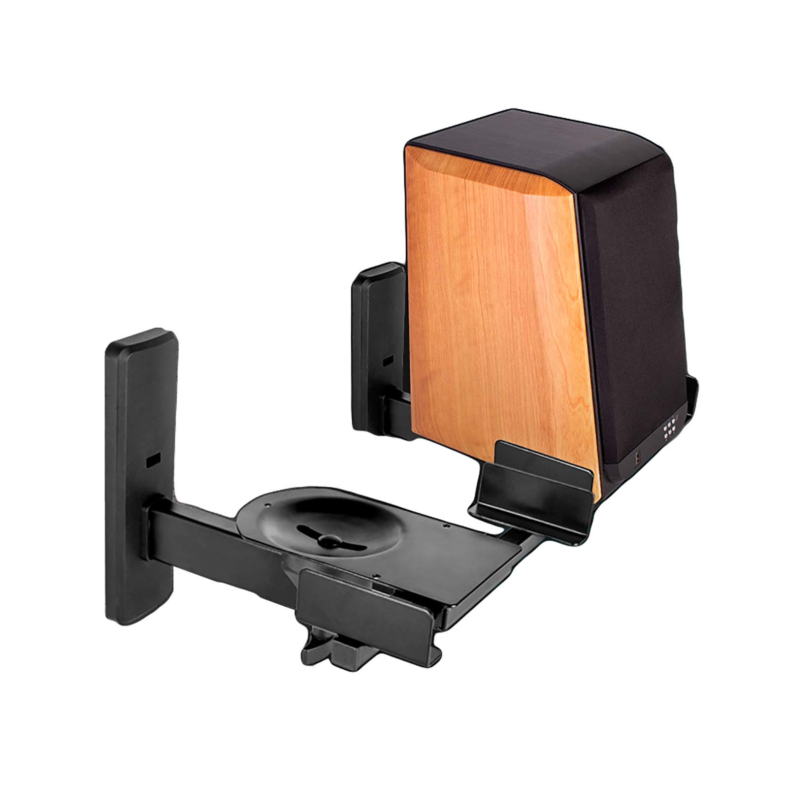 BXYXJ Speaker Stands - 2 Pack Wall Mount Speaker Brackets for Surround Sound, HiFi & Bookshelf Speakers - Heavy Duty Adjustable Wall Shelf Hanger (Speakers Not Included) - Perfect for Home Theater, Studio & Gaming Setup