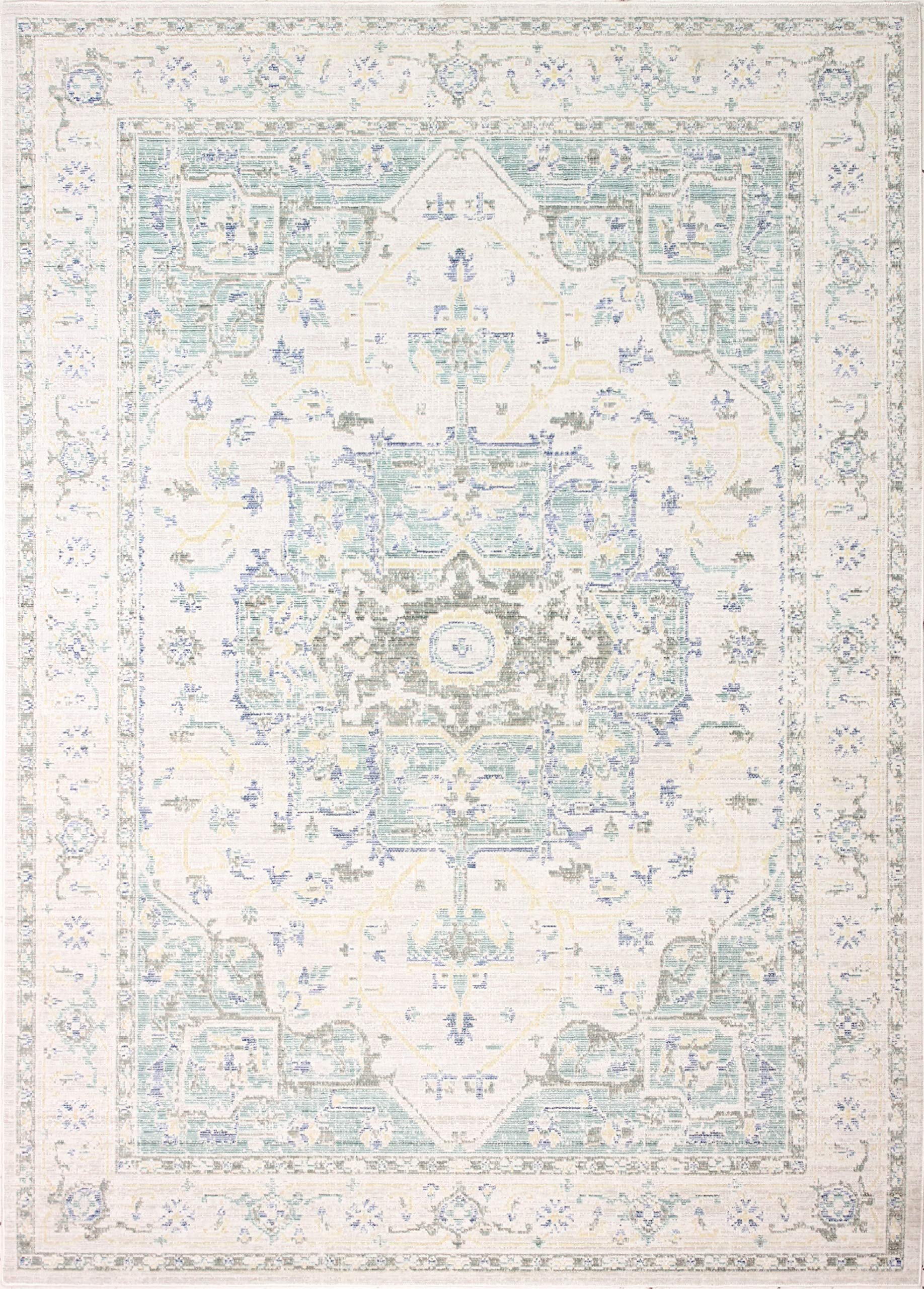 Bashian Collection Area Rug - Premium Power Loom Polyester - Non-Slip Runner Rug for Entryway, Living Room, Bedroom - 8.6’ x 11.6’ Beige - Soft & Durable Home Decor for Modern Houses & Apartments