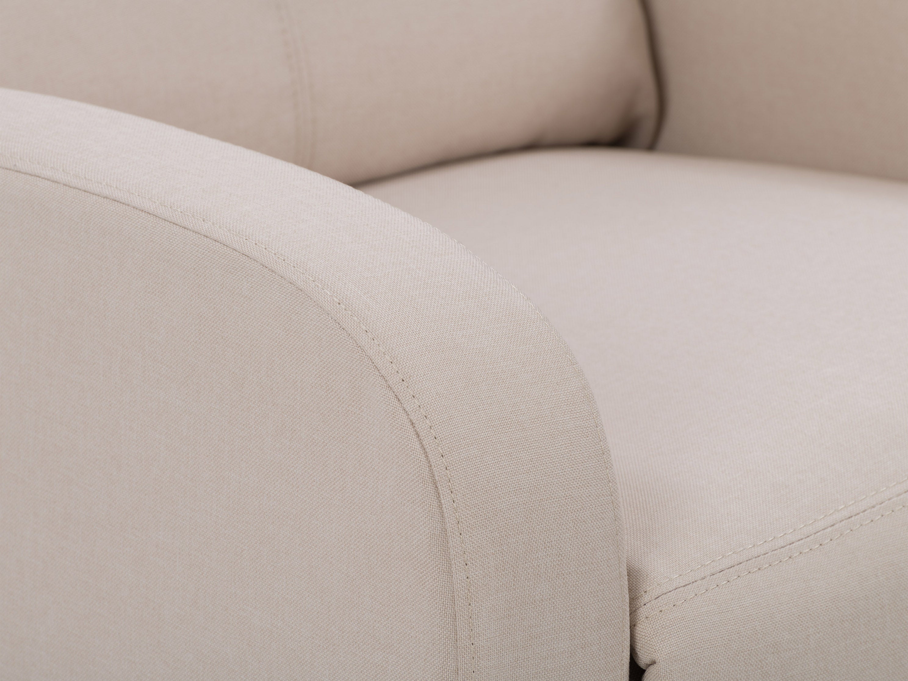 Comfortable Beige Push Back Recliner Chair - Soft Fabric Living Room Recliner for Relaxing, Lounging & Watching TV