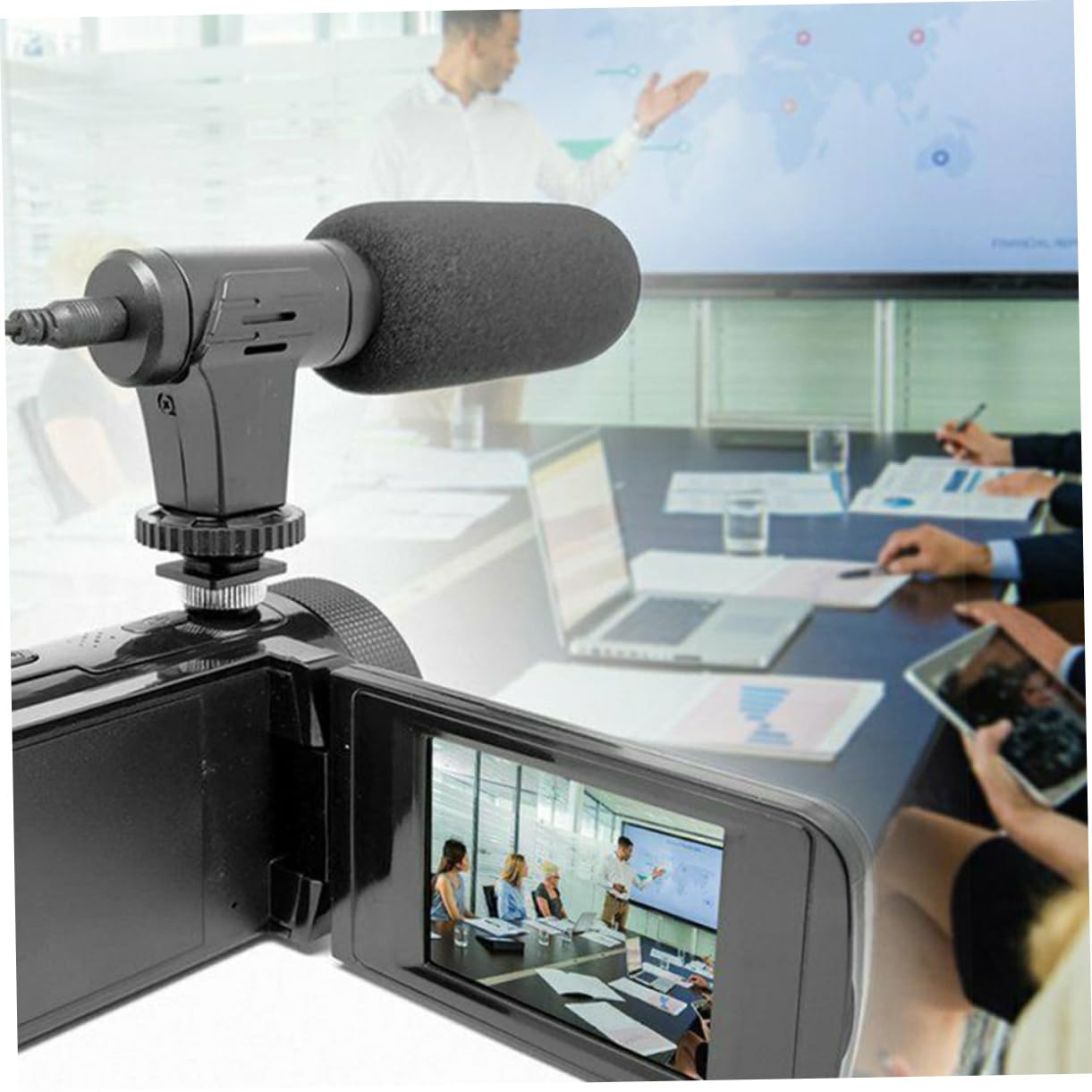 Abaodam Professional Digital Video Camera with Microphone - 1080P HD DVR Camcorder for Vlogging, Travel, and Home Security Recording