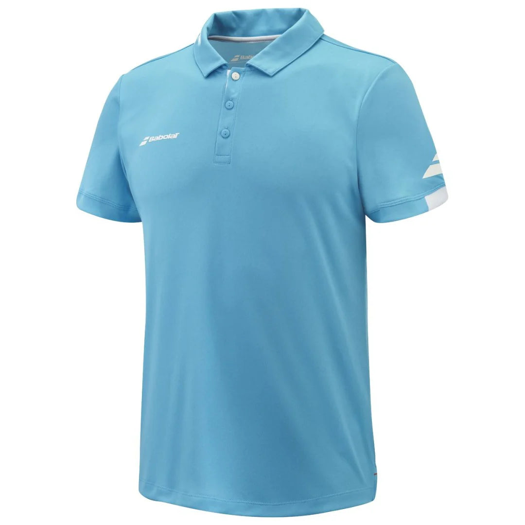 Babolat Play Polo Men's Tennis Shirt 4124 - Breathable Quick-Dry Performance Top in Cyan Blue for Casual & Sports Wear