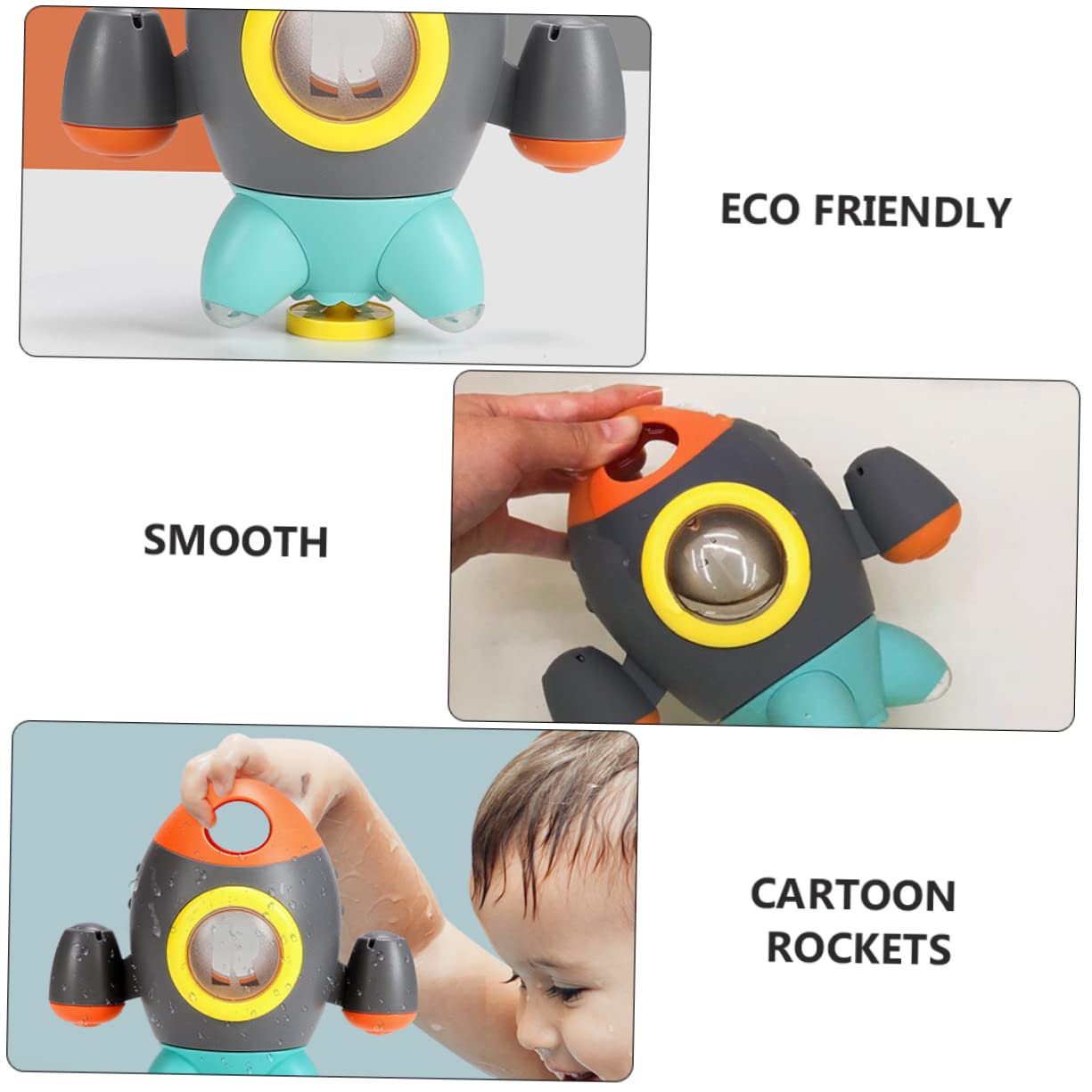 LALADEFIEE Rocket Fountain Toy - 1pc Grey ABS Water Play Toy for Kids, Bath, Beach & Shower Fun | Outdoor & Indoor Water Games for Children