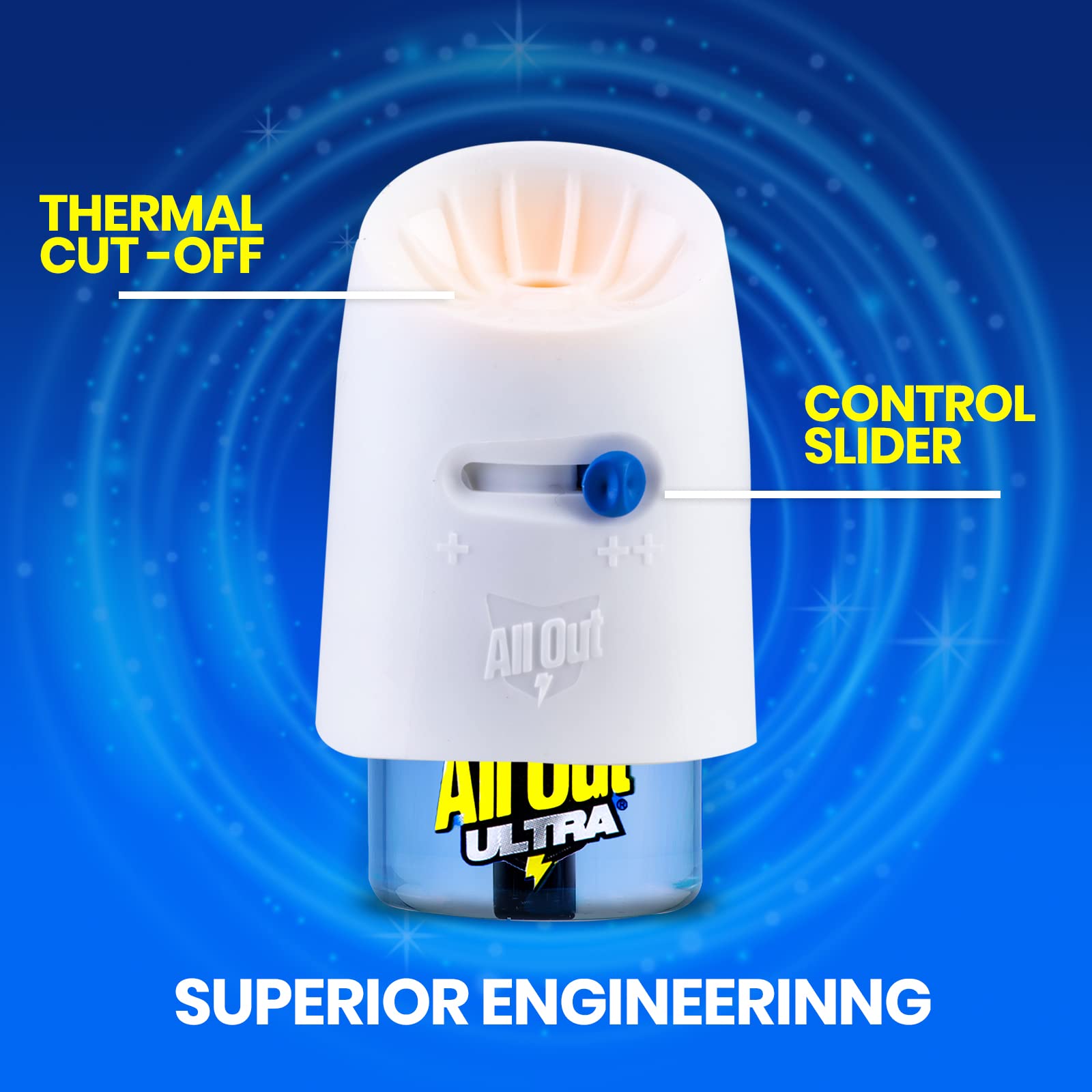All Out Ultra Liquid Vaporizer with 45ml Refill - Powerful Mosquito Killer Machine for Dengue, Malaria & Chikungunya Protection | IMA Recommended Mosquito Repellent for Home, Bedroom & Outdoor Use