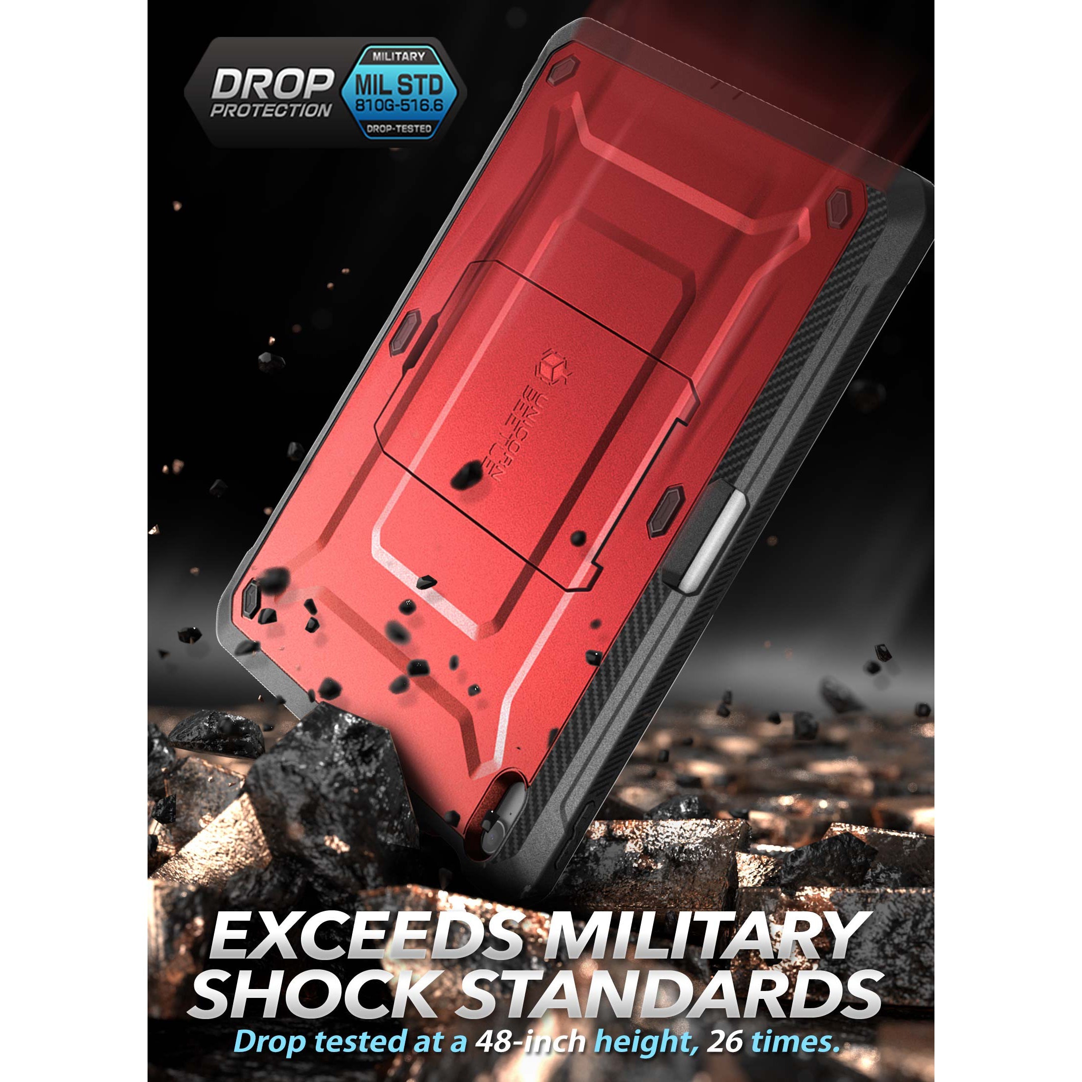 Apple iPad 10.9-inch (10th Gen, 2022) Unicorn Beetle PRO Rugged Case with Kickstand - Metallic Red | Shockproof Protective Cover for Work, Travel & Outdoor Use | Open Box Condition