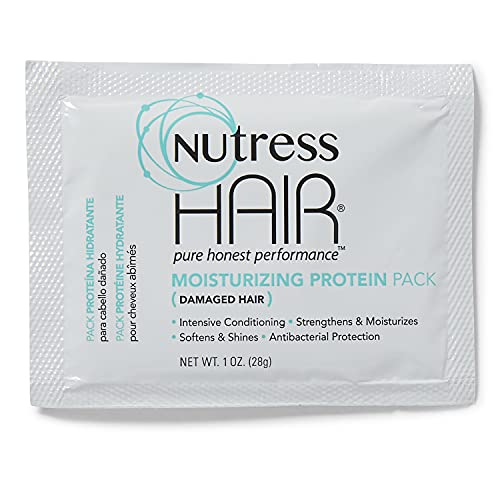 Nutress Hair Moisturizing Protein Packette - Deep Conditioning Treatment for Dry, Damaged Hair - At-Home Hair Care for Soft, Shiny Locks - Perfect for Salon-Quality Results & Post-Color Treatment