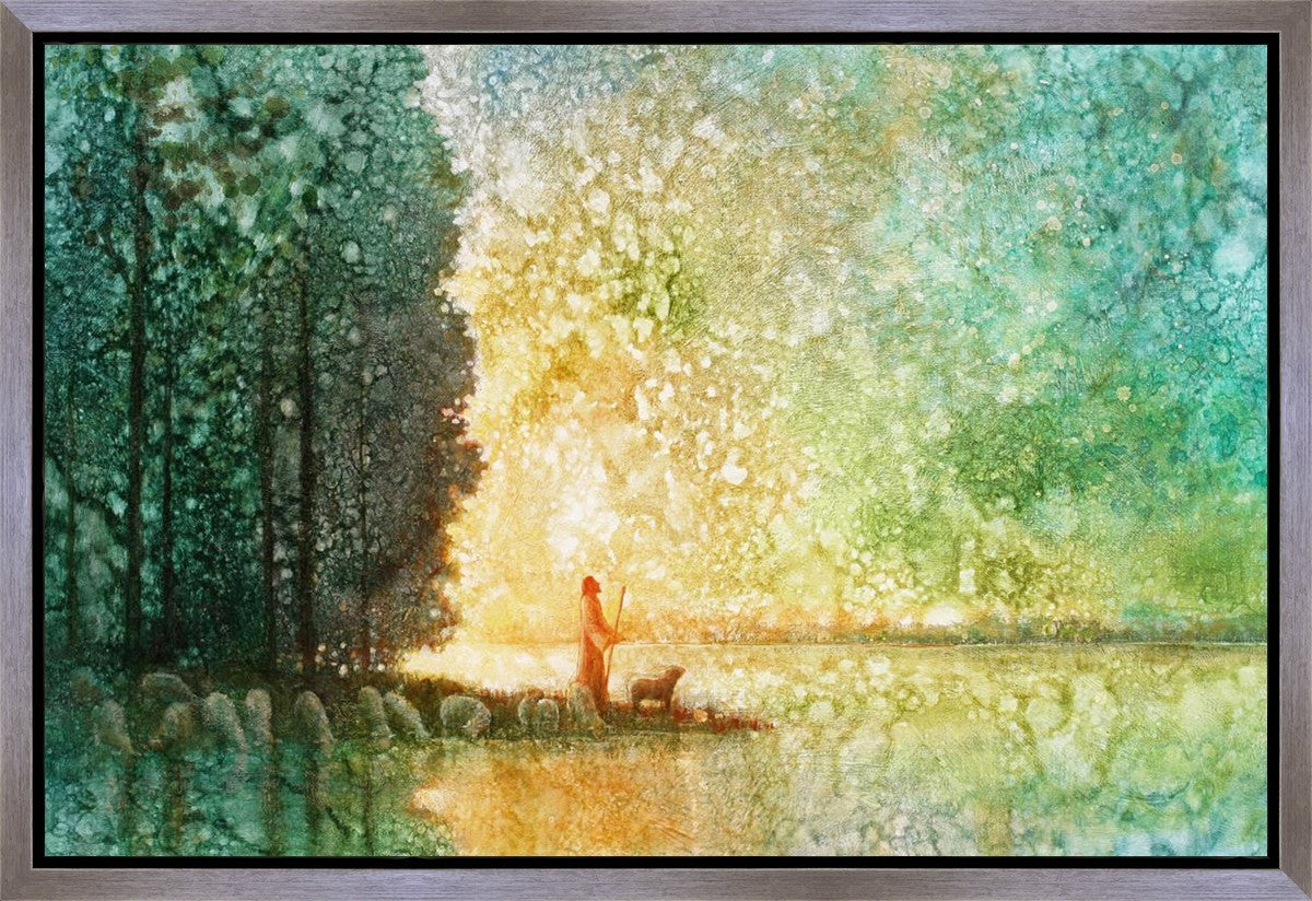 Beside Quiet Waters Gallery Wrap Canvas Art - Handmade Landscape Painting for Home & Office Decor - Perfect for Living Room, Bedroom, or Office Wall Decor