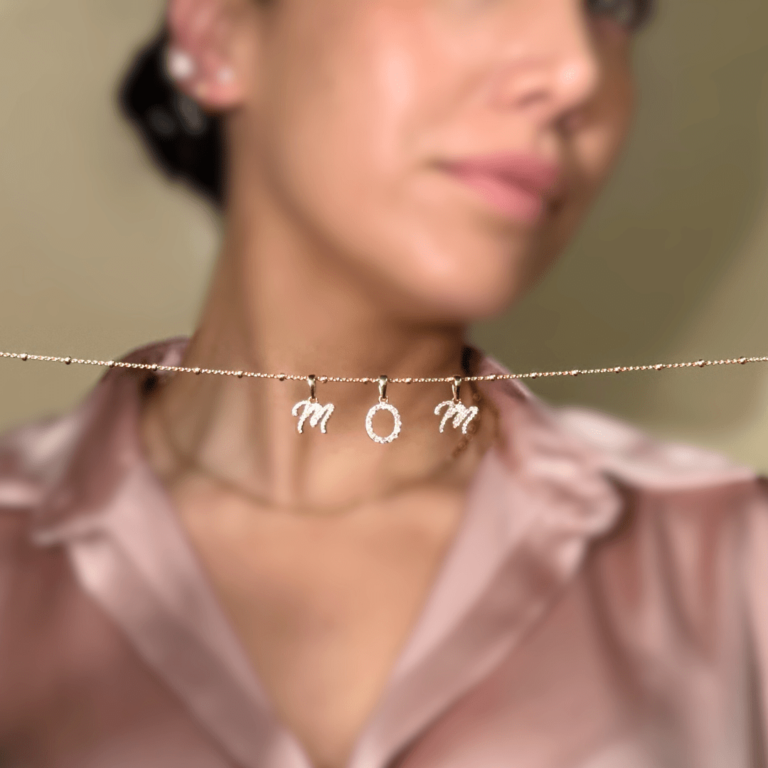 14K White Gold Diamond Initial Necklace - Personalized Cursive Letter Pendant Jewelry for Women, Perfect Gift for Birthday, Anniversary & Valentine's Day