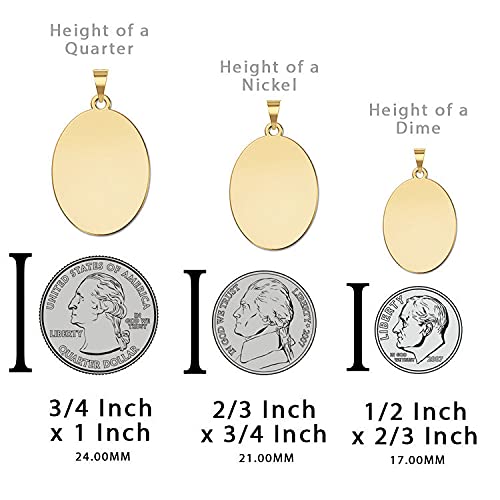 Sterling Silver & 10K/14K Gold Saint Declan Oval Religious Medal - Christian Protection Jewelry for Men & Women - Perfect for Baptism, Confirmation & Daily Faith Wear