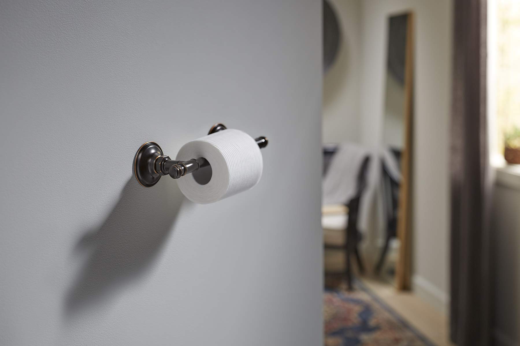 KOHLER Eclectic Toilet Paper Holder - Modern Bathroom Tissue Dispenser for Home & Commercial Use