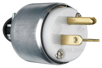 Pass & Seymour PS620PACC20 20 Amp 250 Volt Yellow Armor Plug - Heavy Duty Industrial Grade Electrical Connector for Construction Sites, Workshops, and Outdoor Equipment