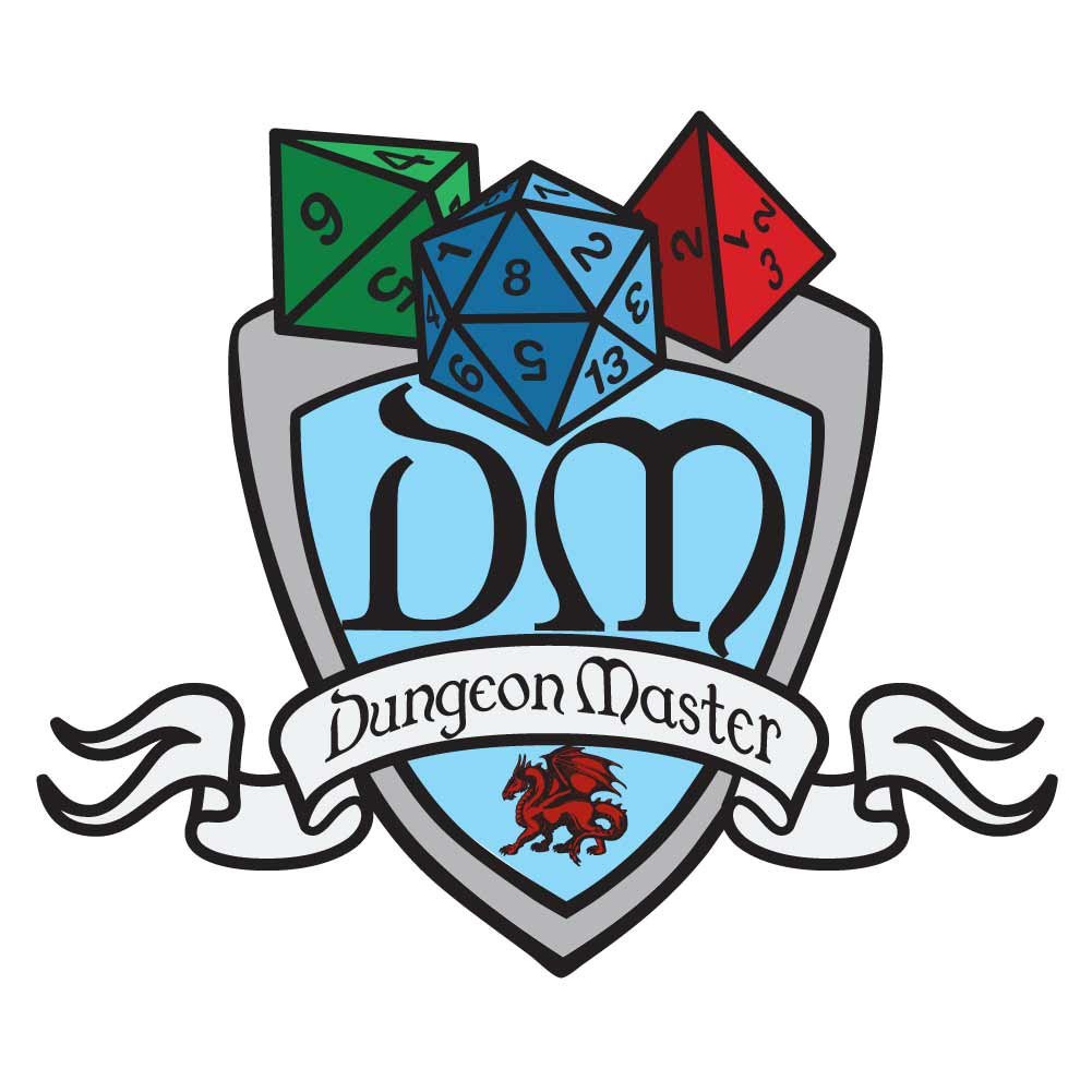 Dungeon Master Class Shield - 6 Inch Full Color Vinyl Decal for Cars, Laptops, Windows & Home Decor | Indoor & Outdoor Use | Perfect for D&D Fans, Gamers & Fantasy Enthusiasts