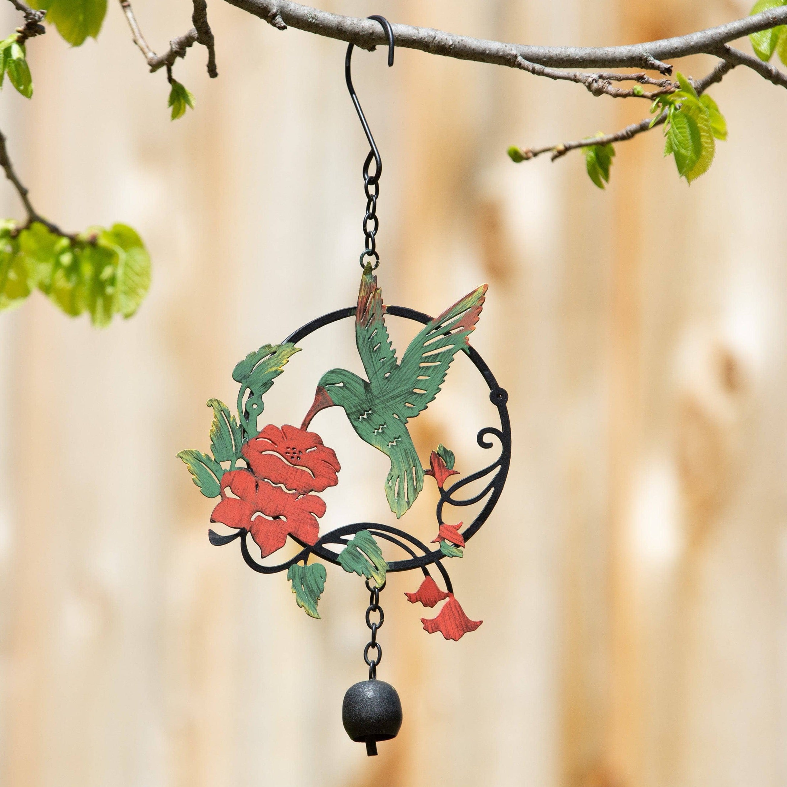 Hummingbird and Lily Multicolor Handmade Ceramic Ornament - Perfect for Christmas Tree Decor, Home Wall Art, and Gift Giving