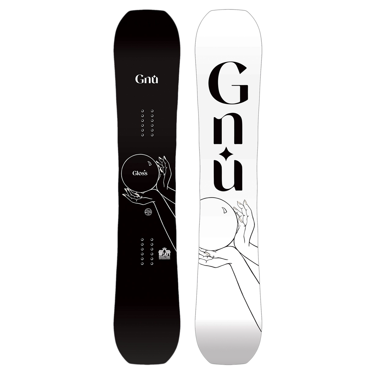 GNU 2024 Women's Gloss Snowboard - All-Mountain Freestyle Snowboard for Women | Assorted Sizes | Perfect for Powder, Park & Freeride Snowboarding