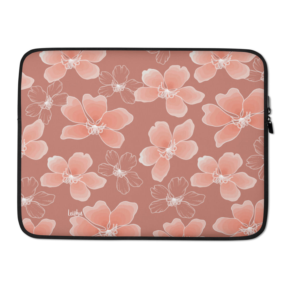Premium Hong Kong Orchid Laptop Sleeve Case - 13-15 Inch Laptop Protector with Stylish Floral Design | Perfect for Work, Travel & School Accessories