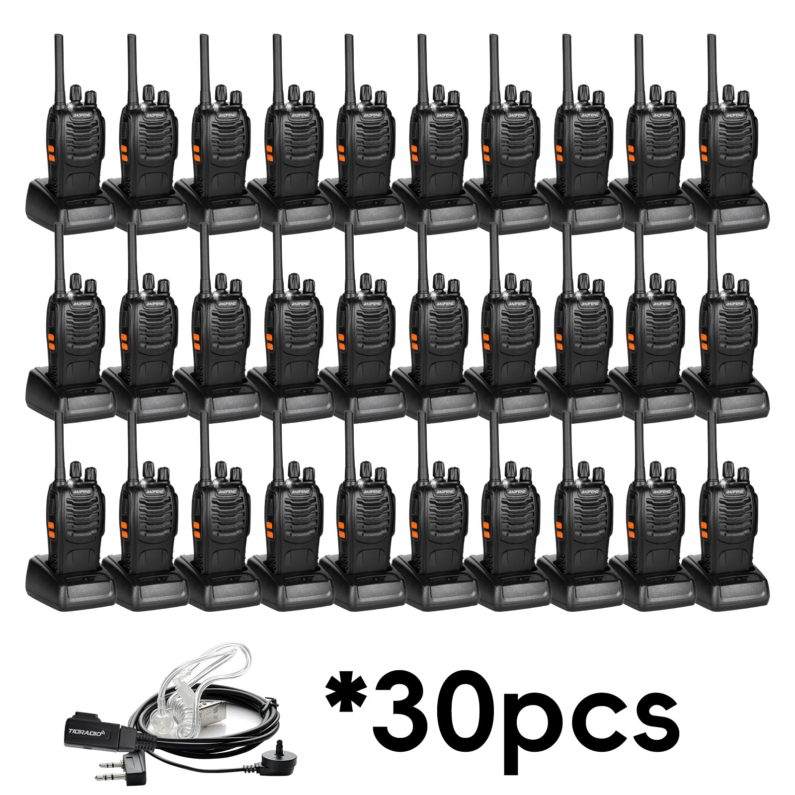 TD V2 2W FRS Two-Way Radios - License Free Walkie Talkies (10 Pack, 20 Pack, 30 Pack) for Outdoor Adventures, Camping, Hiking & Emergency Communication