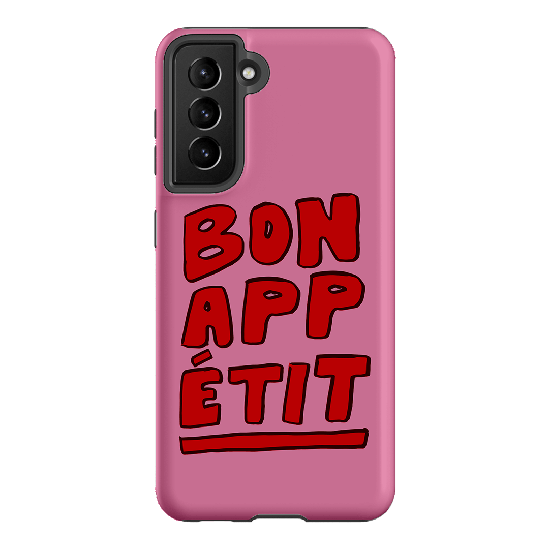 Stylish Bon Appetit Red Phone Case - Durable Protective Cover for iPhone & Samsung - Perfect for Foodies & Cooking Enthusiasts