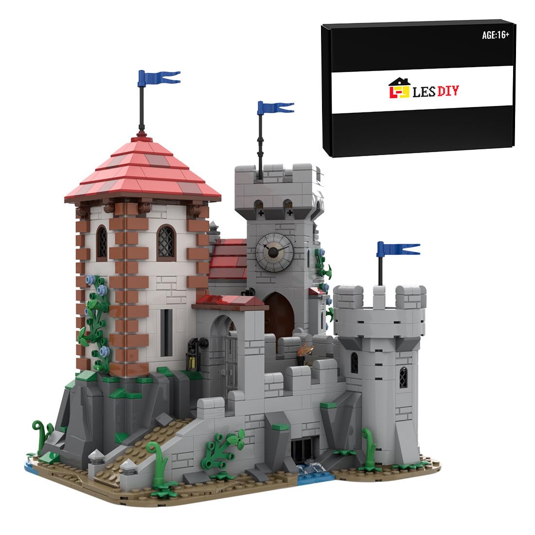 Medieval Building Blocks Set - MOC-150482 High Falls Escape Castle Pirate Model (1527 PCS) | Compatible with Lego | Creative Toy for Adults & Kids | Perfect for Historical Play, Castle Battles & Pirate Adventures