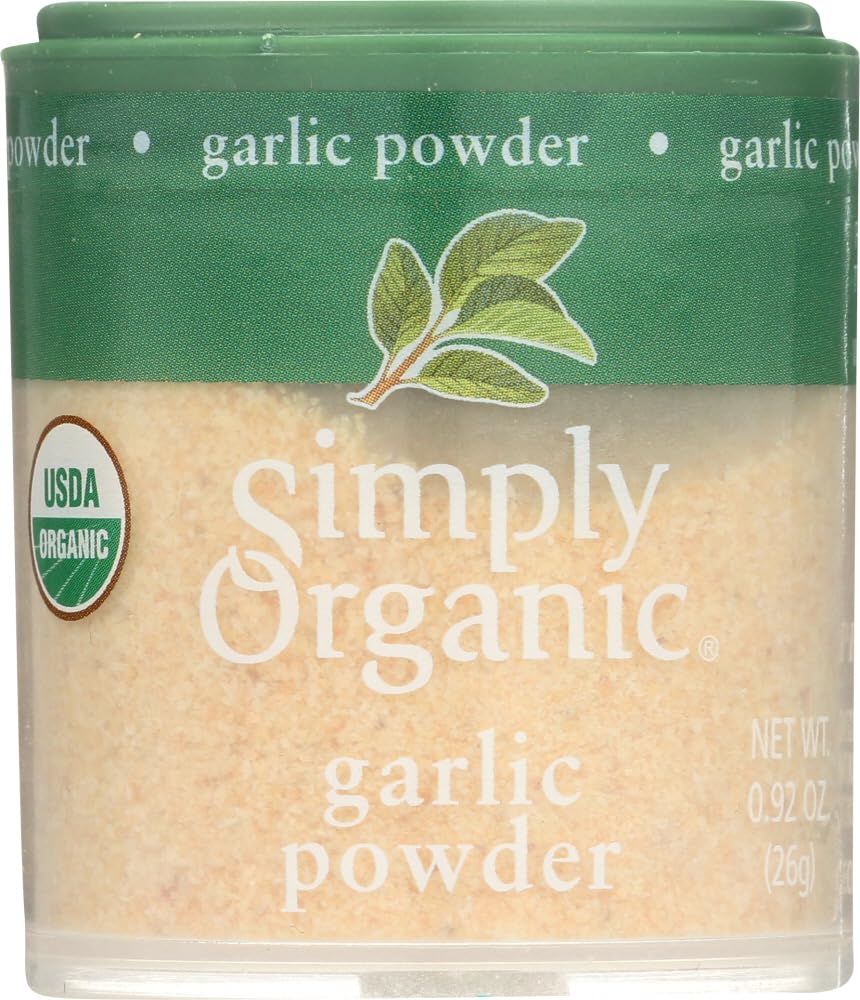Simply Organic Mini Garlic Powder - USDA Certified Organic, 18 Pack (0.7oz Each) | Bulk Spices for Cooking, Baking & Meal Prep | Perfect for Seasoning, Sauces & Homemade Spice Blends