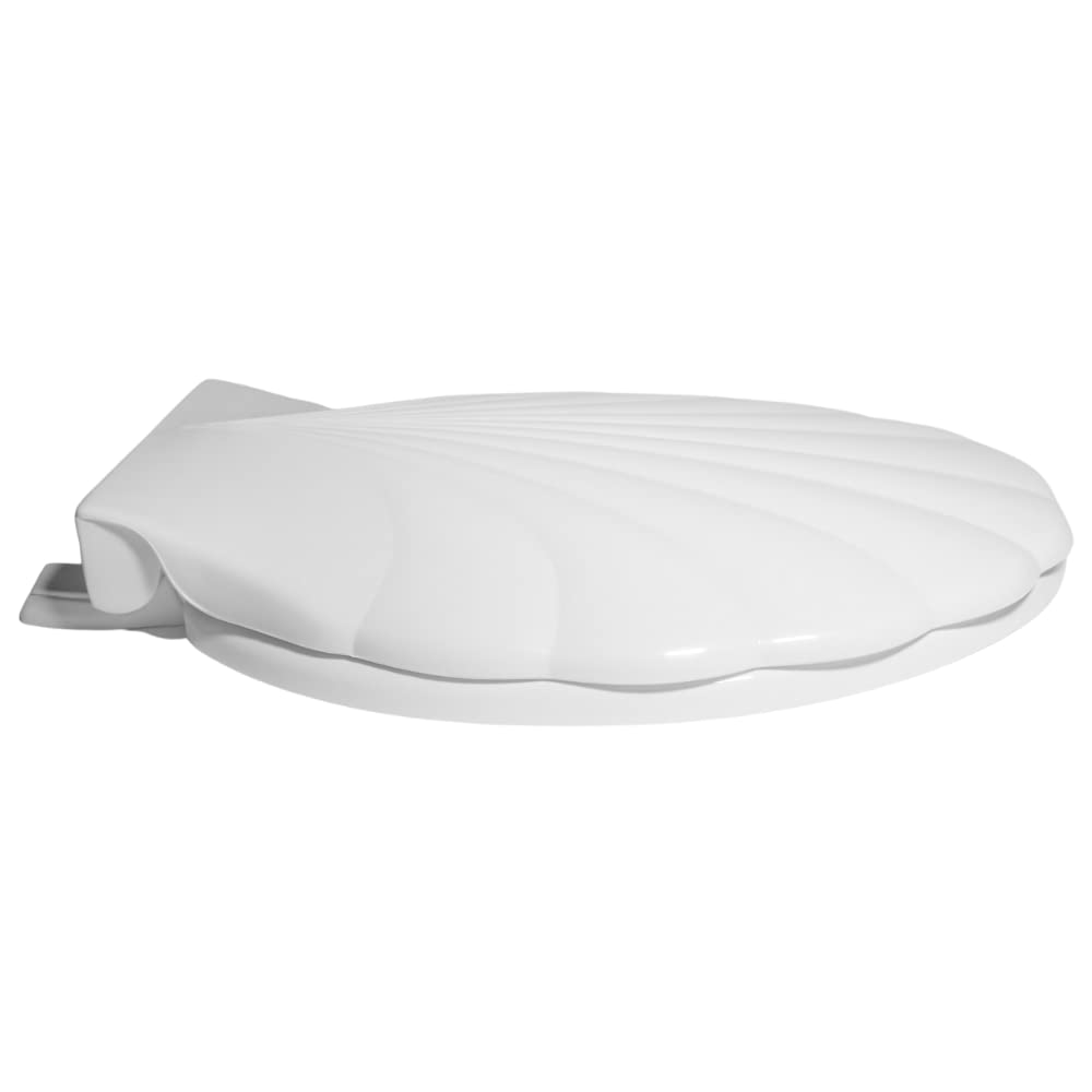 Centoco HP30SLC-001 White Round Toilet Seat with Lift-Off Cleaning Feature | Durable Plastic Shell Design | Closed Front with Cover | Made in USA | Perfect for Easy Cleaning & Modern Bathrooms