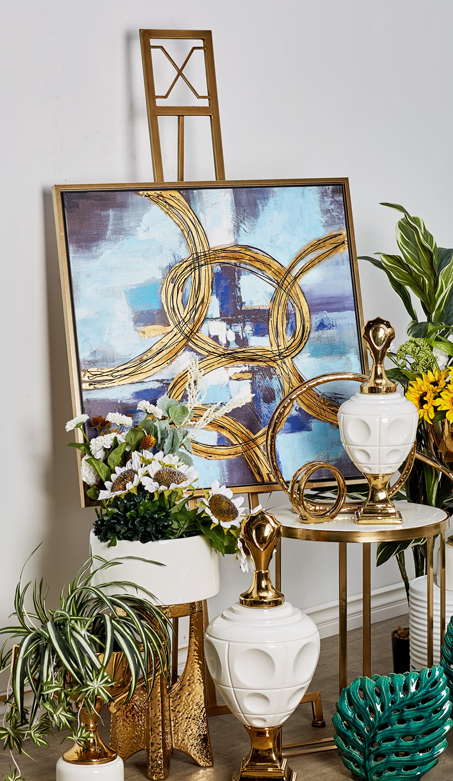 Deco 79 Adjustable 3-Tier Metal Geometric Display Easel - 18
