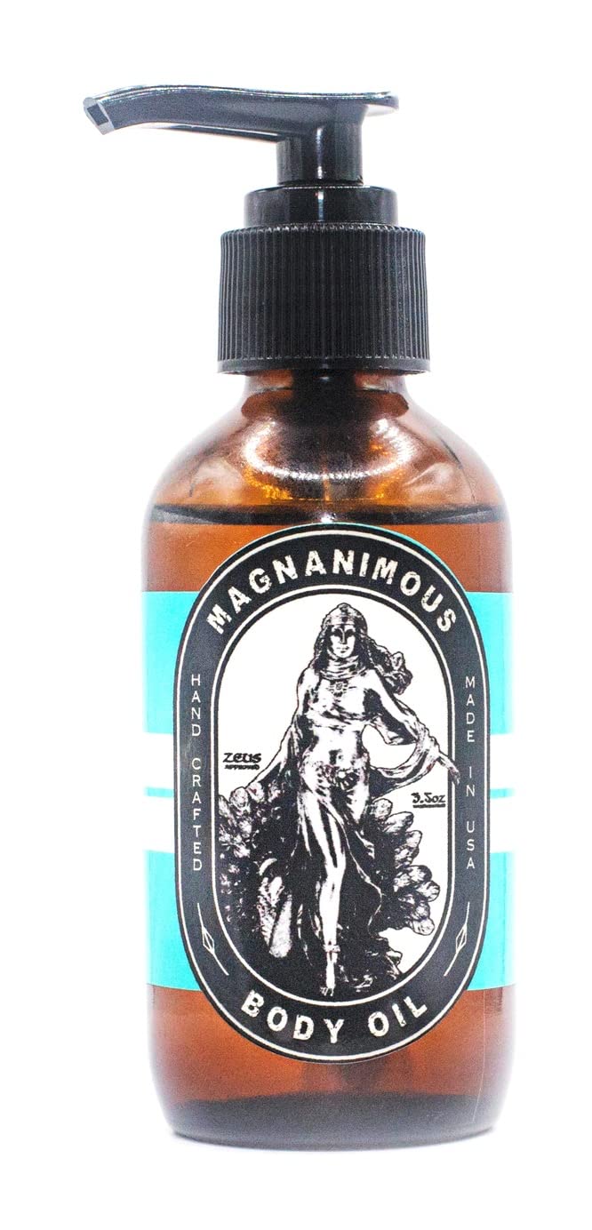 Magnanimous Body Oil - Hera & Hestia Hawaiian Sandalwood Scent | Moisturizing & Relaxing Skin Care for Massage, Aromatherapy & Daily Hydration