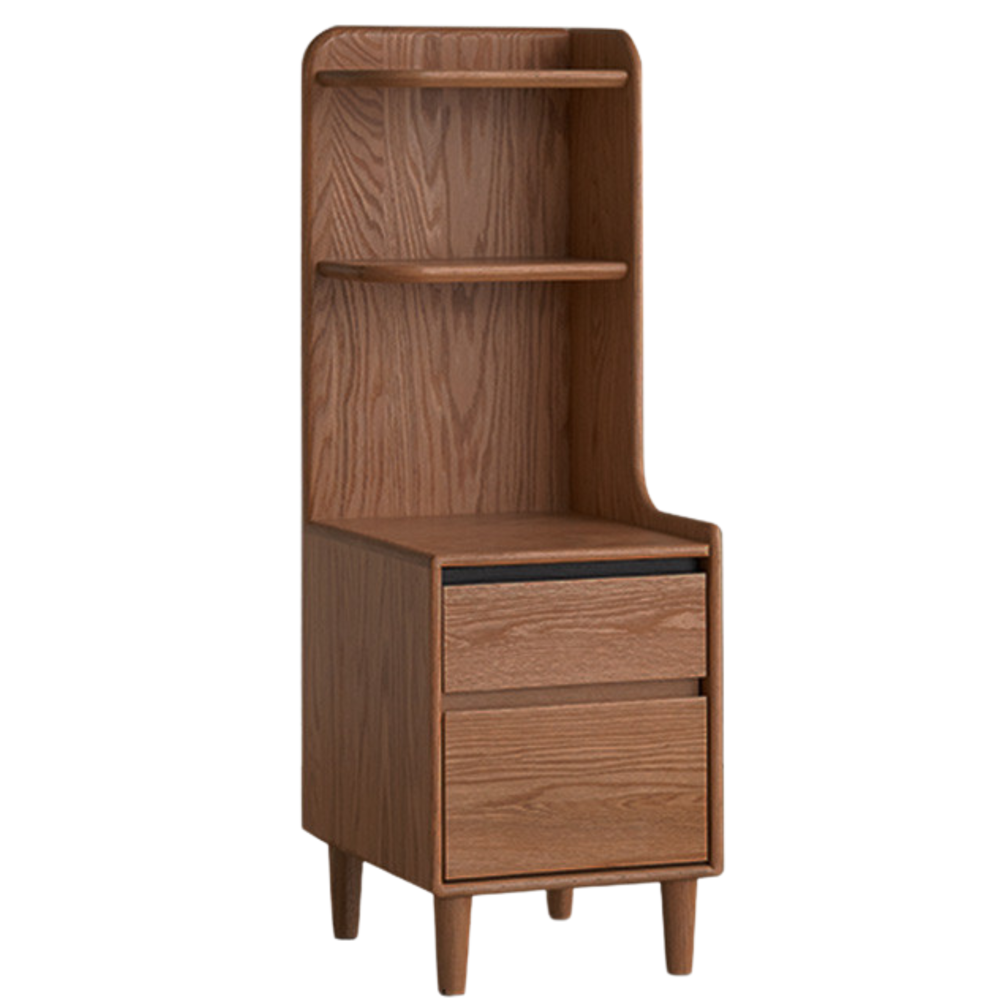 13.7x15.7x41.3 inch / 35x40x105 cm / Walnut color / Bedside cabinet right upper shelf