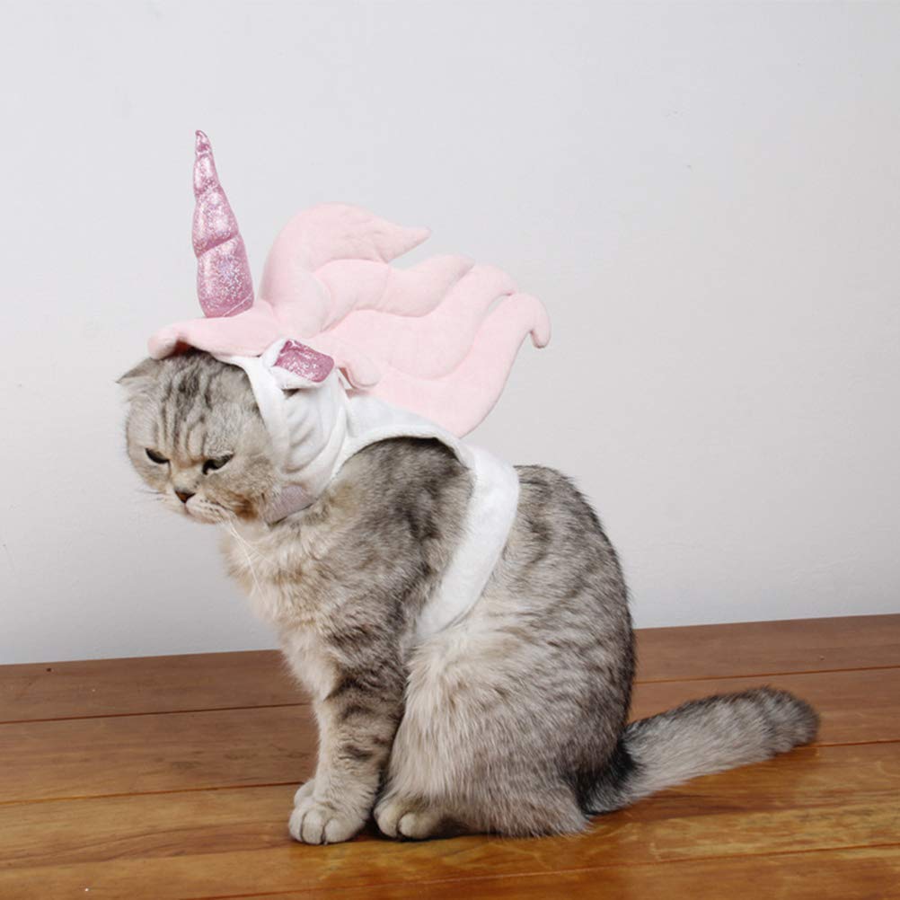 GANE Unicorn Costume for Cats - Adorable Pet Horn Headdress for Birthday Parties, Halloween & Festivals | Perfect for Pet Costume Contests & Photo Shoots