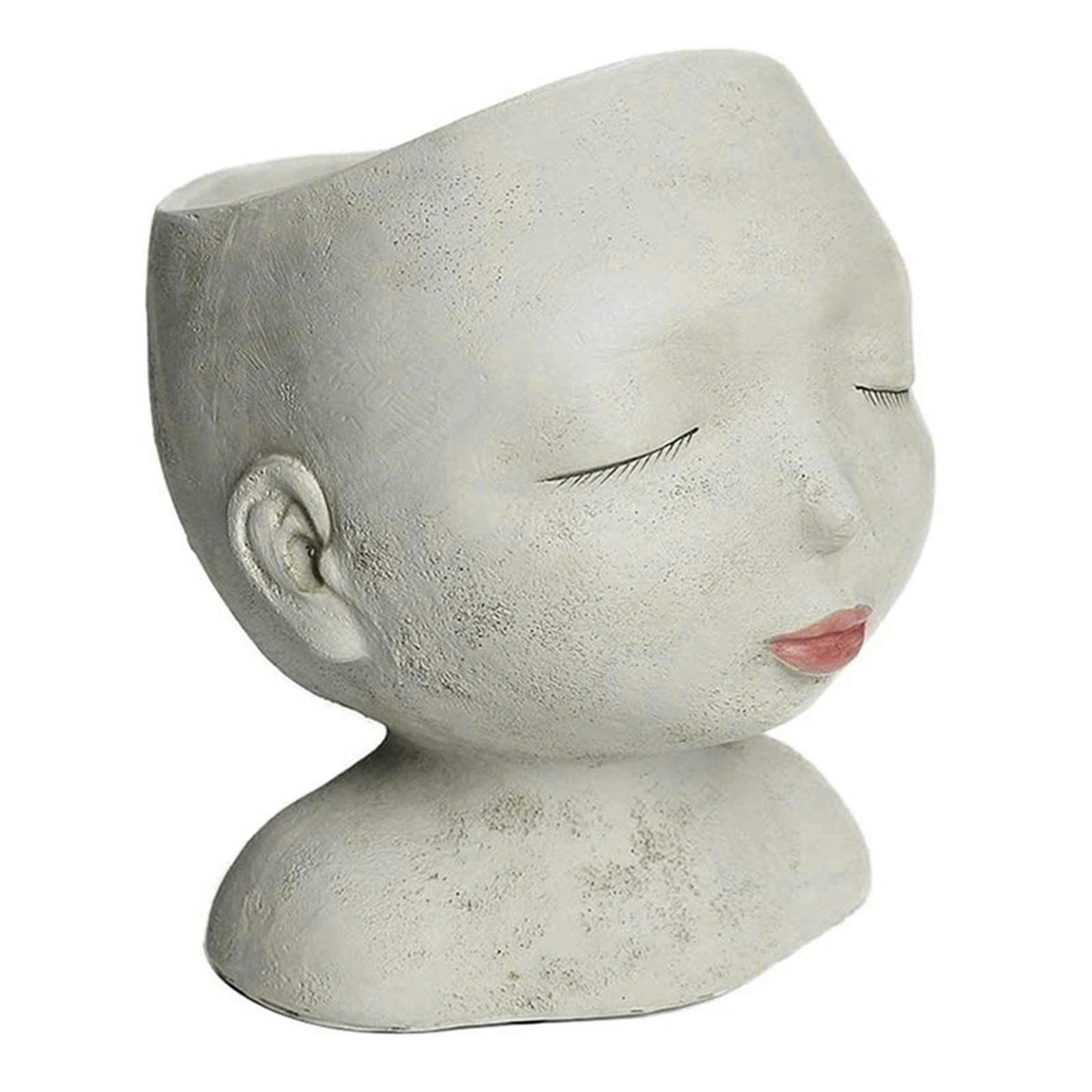 Nordic Style Closed Eyes Flower Pot - Elegant Decorative Plant Pot for Home & Garden Decor | Perfect for Living Room, Balcony, and Office Plants