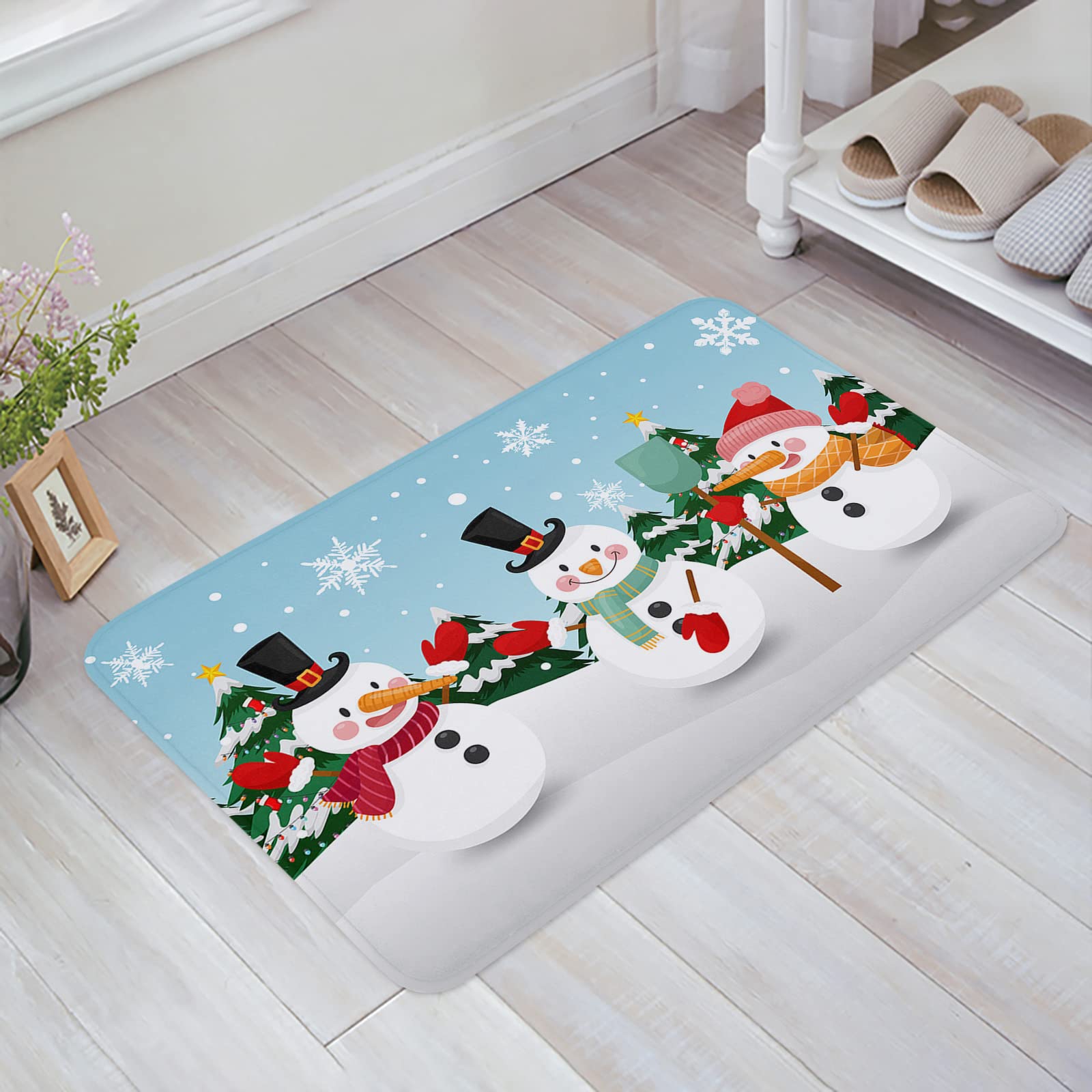 18x30in Winter Snowflake Outdoor Rug - Cozy Home Decor for Bedroom, Living Room & Bathroom