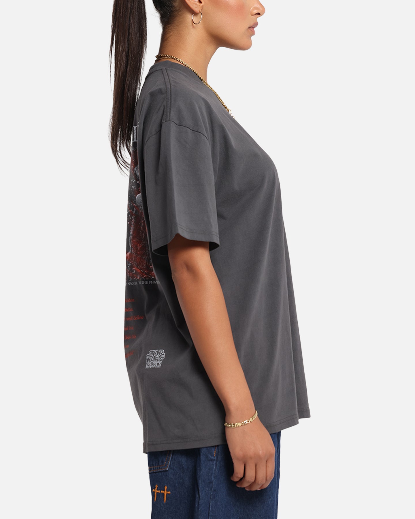 Star Wars Anakin and Padme Vintage T-Shirt - Black Wash Style - Perfect for Cosplay, Movie Nights & Star Wars Fans Collection
