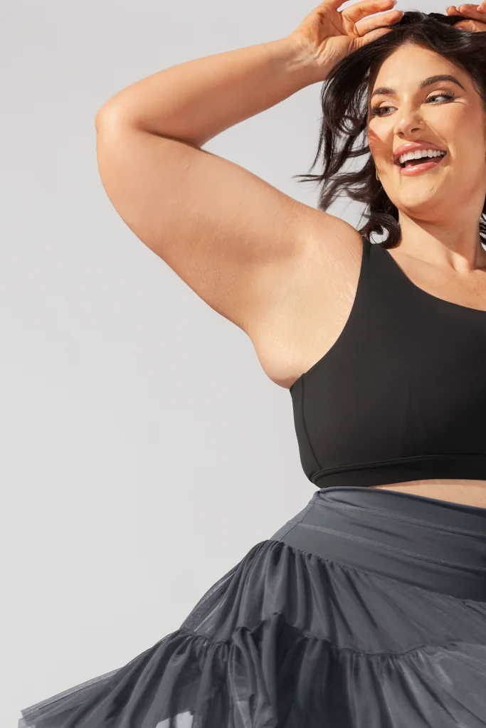 Pirouette Skort for Women - Smoky Grey | Stretchy Tennis Skirt with Built-in Shorts | Perfect for Yoga, Running, and Casual Wear