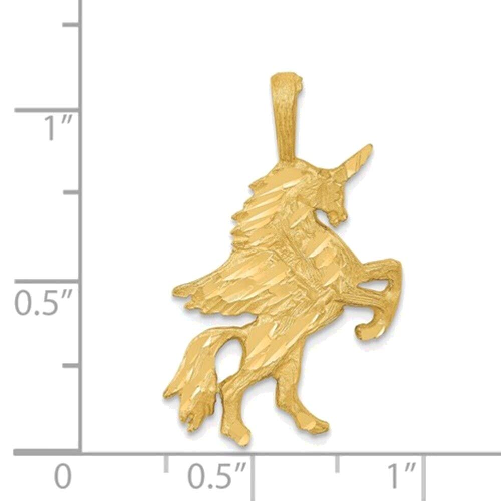 14K Yellow Gold Unicorn Charm Pendant Necklace for Women - Dainty & Elegant Jewelry Gift for Birthday, Anniversary, Valentine's Day