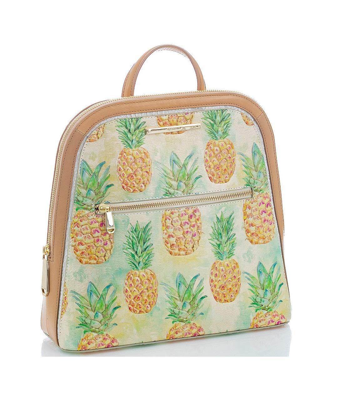 BRAHMIN Women's Pineapple Felicity Backpack - Stylish Leather Handbag for Work, Travel & Daily Use | Pompano Collection in Multi-Colored Design