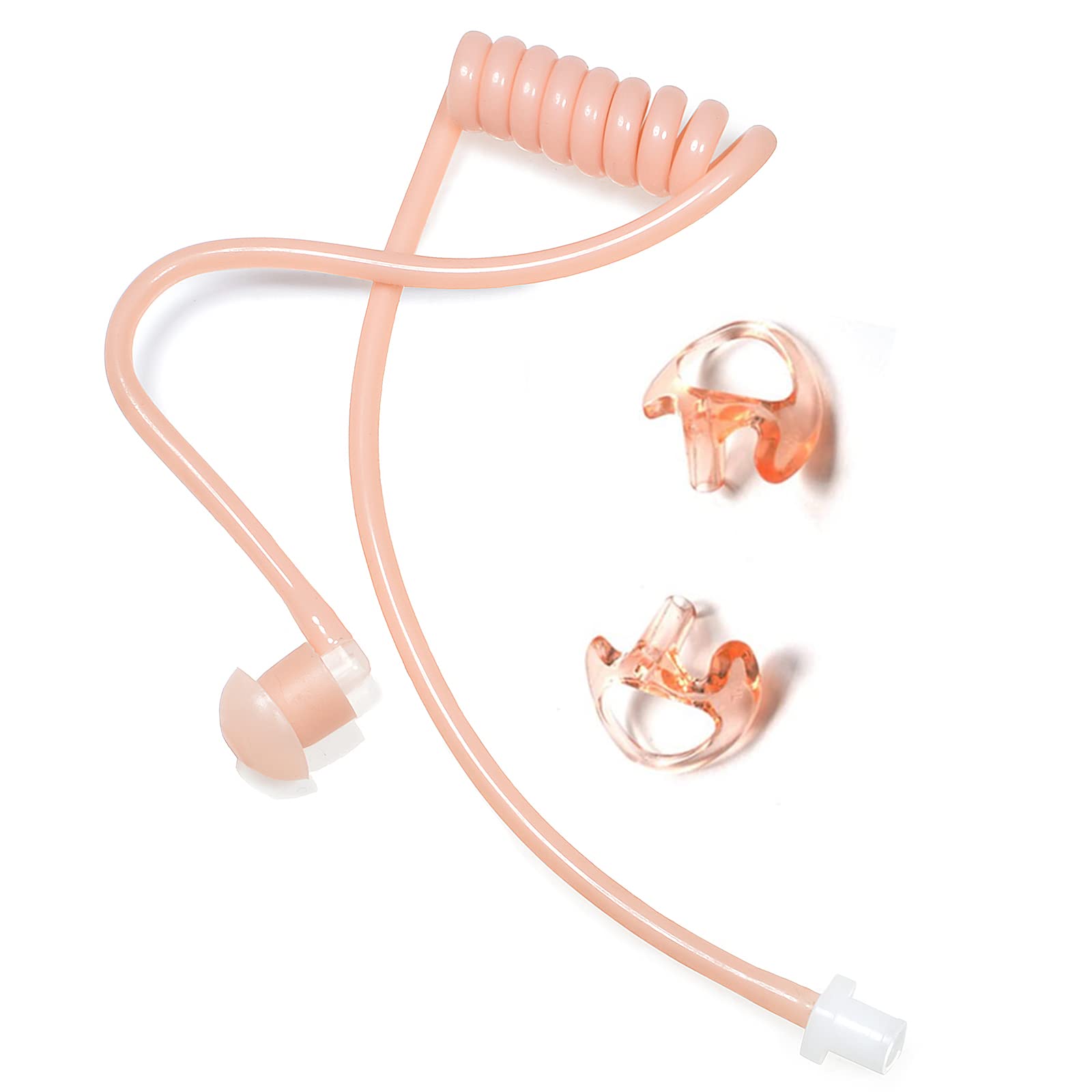 HYS B-05-2MEB Coil Tube Earbud Kit with Medium Earmold - Compatible with Two-Way Radios & Surveillance Headsets - Clear Audio for Security, Law Enforcement & Professional Use
