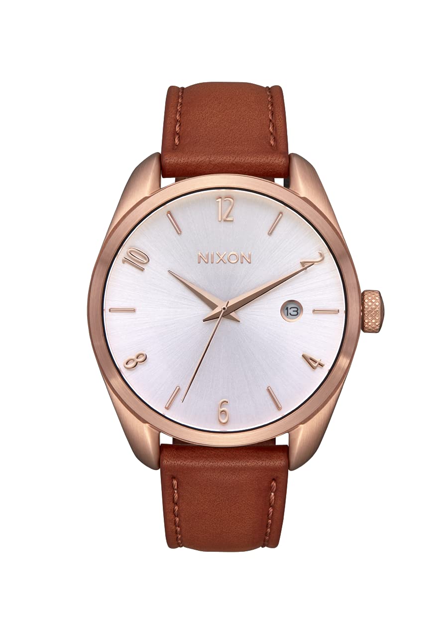 NIXON Thalia Leather A1343-50M Water Resistant Analog Classic Watch for Women - 38mm Face, 18mm Custom Tapered Leather Band - Perfect for Business, Casual & Outdoor Activities