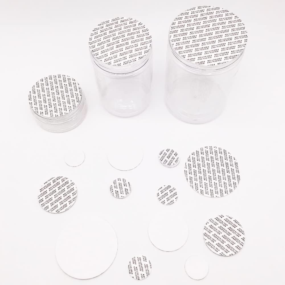 NANSHINE 38mm (1.5 Inch) Pressure Activated Foam Sealing Liners for Glass & Plastic Jars - 500pcs No Induction Sealer Needed - Perfect for Food Storage, DIY Cosmetics & Home Canning