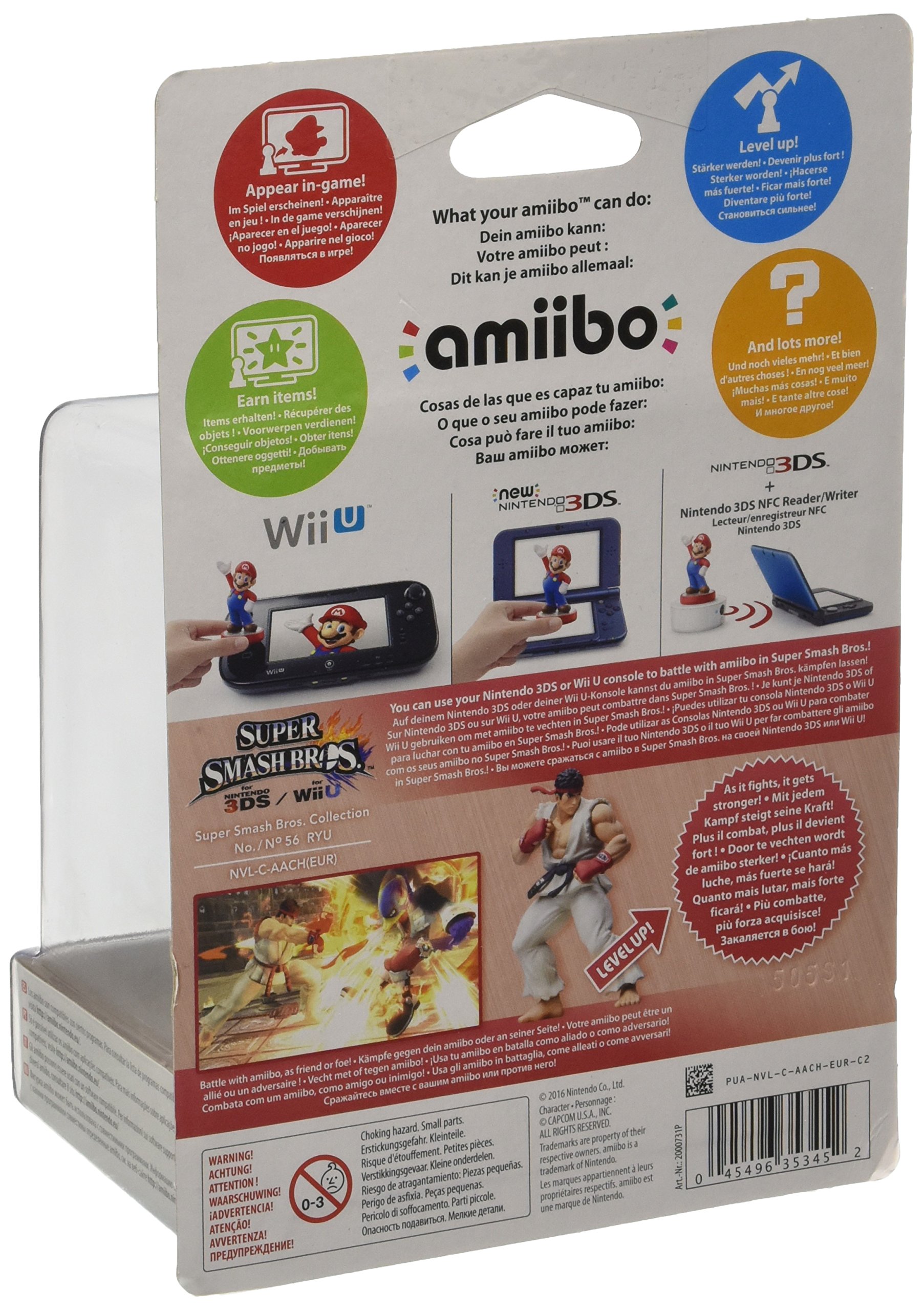 Ryu No.56 Amiibo Figure - Compatible with Nintendo Wii U & 3DS - Perfect for Super Smash Bros Collection and Gaming Display