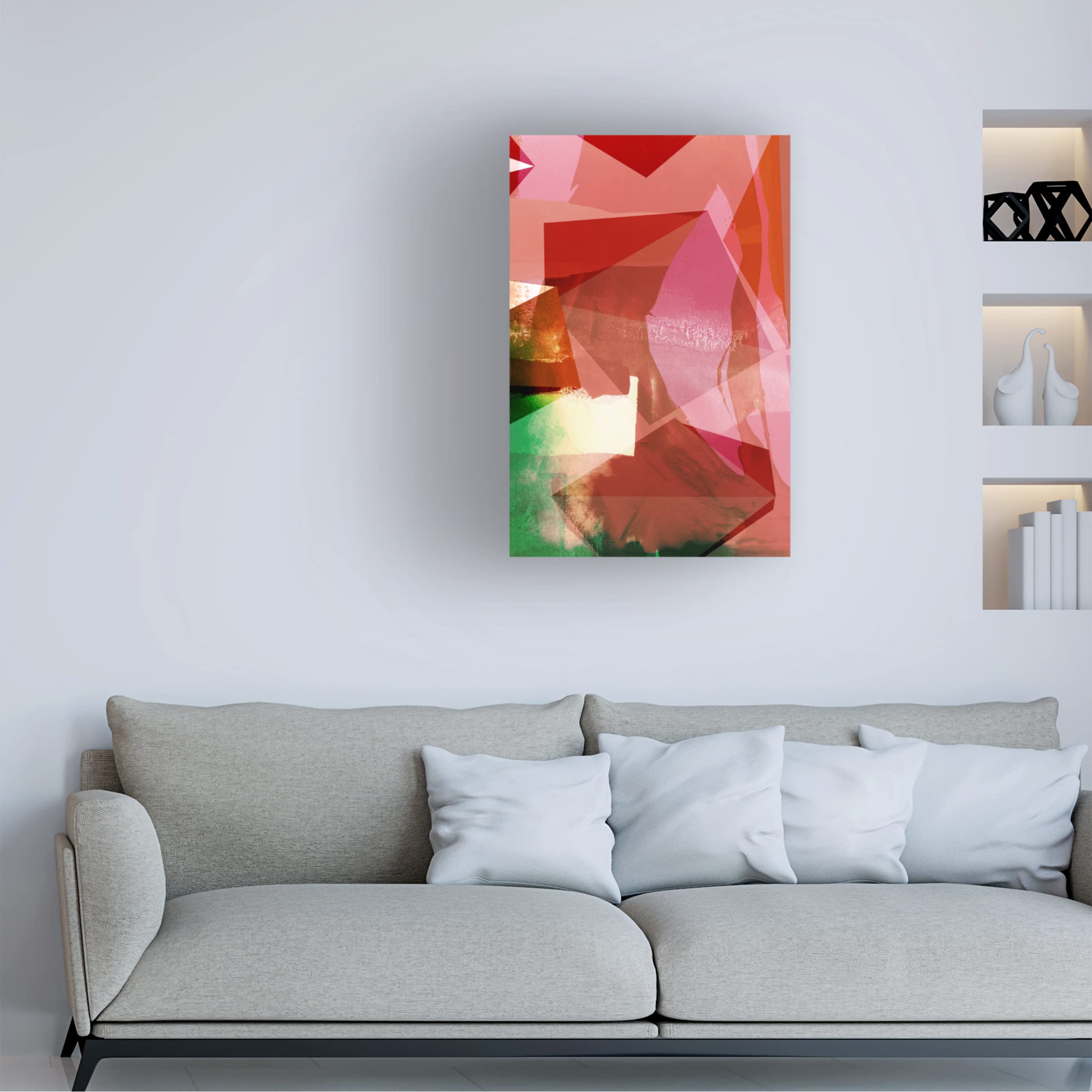 Trademark Fine Art 'Coral Shapes II' Canvas Wall Art by Sisa Jasper - Modern Abstract Ocean Painting for Living Room, Bedroom & Office Decor