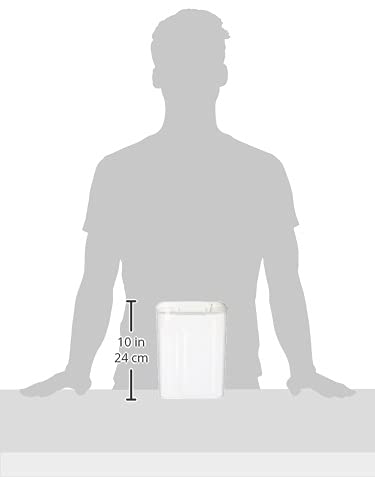 Sistema Klip It Flour and Sugar Storage Containers with Lids & Measuring Cup - 13.7 Cup Airtight Food Storage for Pantry Organization - BPA Free, Dishwasher Safe - Perfect for Baking, Meal Prep & Kitchen Storage (White)