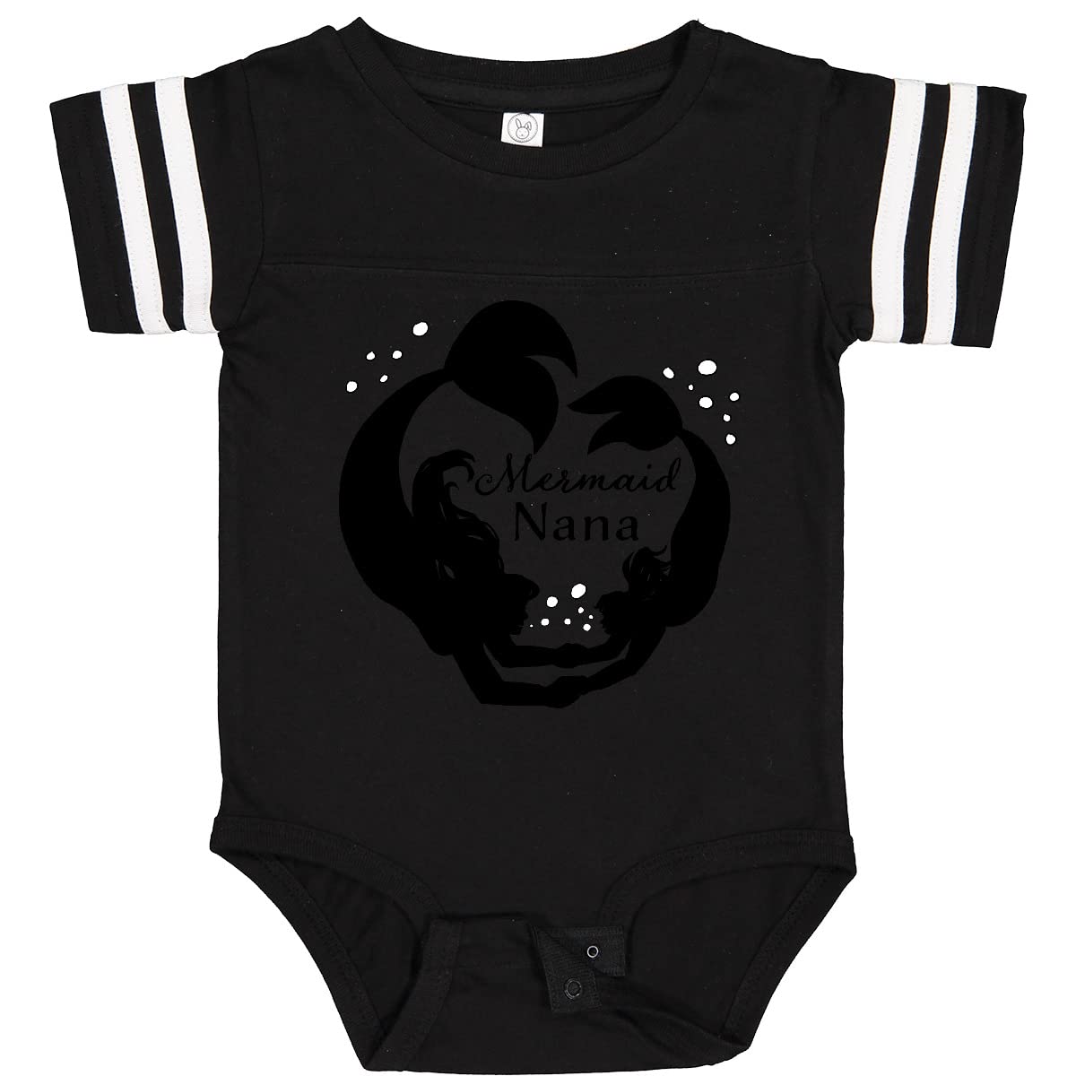 Inktastic Mermaid Nana - Adorable Swimming Mermaids Baby Bodysuit for Boys & Girls | Soft Cotton Onesie for Infants, Newborns & Toddlers | Perfect for Beach Trips, Pool Parties & Summer Outfits