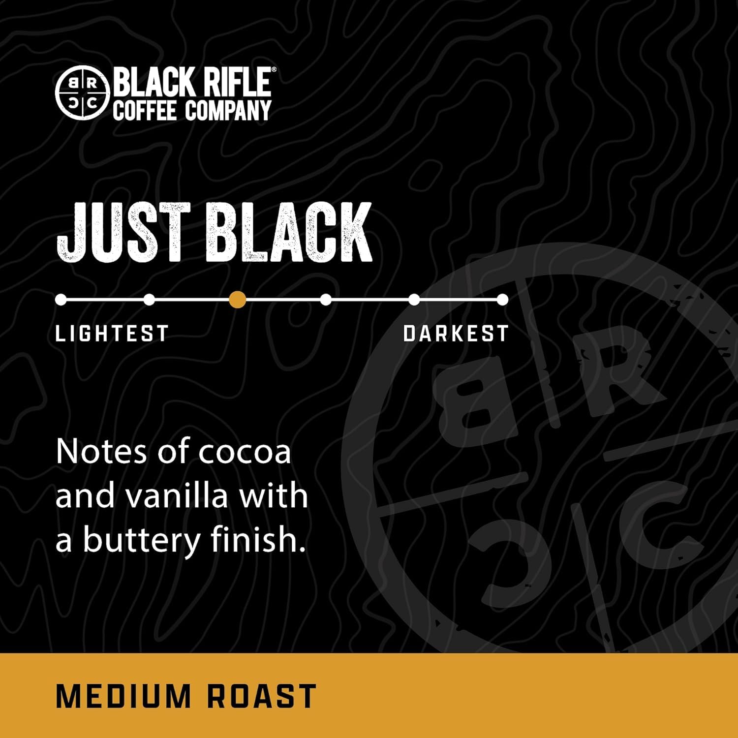 Black Rifle Coffee Company Just Black Medium Roast Ground Coffee - 18oz Bag for Home, Office & Camping | Premium American Coffee for Coffee Lovers & Military Supporters