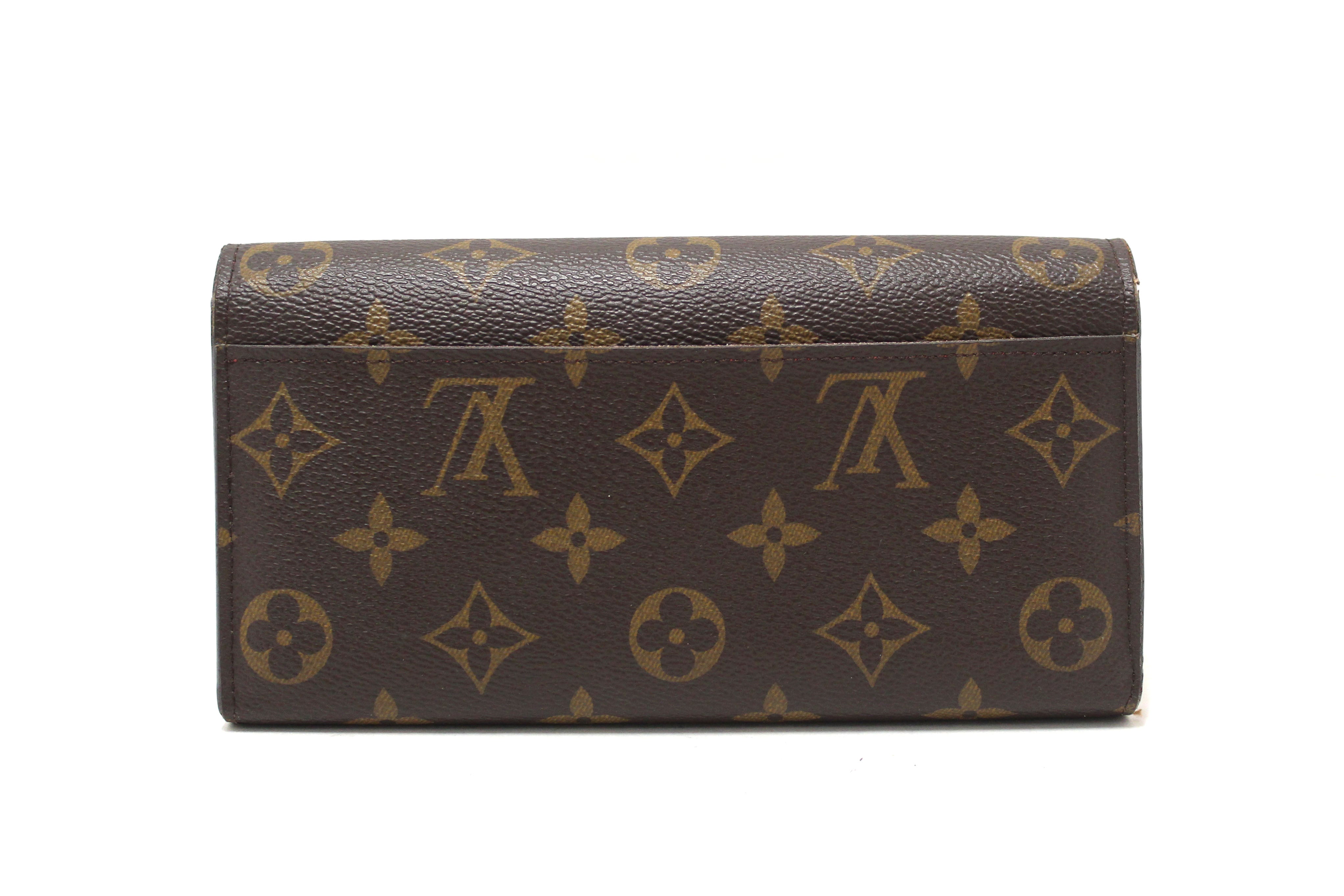Authentic Louis Vuitton Classic Monogram Sarah Wallet in Fuchsia Pink - Luxury Women's Bifold Wallet for Everyday Use & Special Occasions